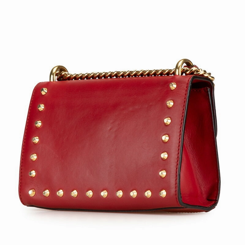 Gucci Studded Faux Pearl Chain Shoulder Bag