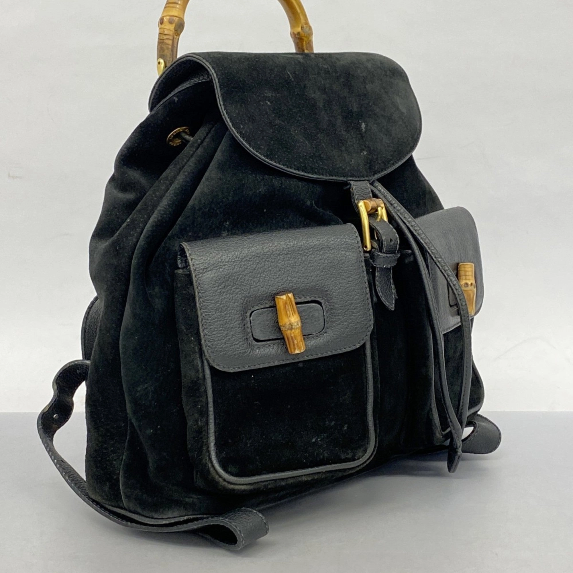 Gucci  Suede Backpack (Pre-Owned)