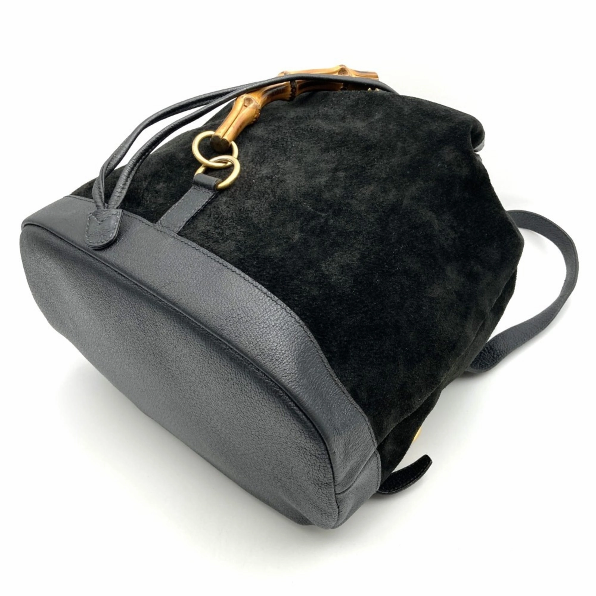 Gucci  Suede Leather Backpack (Pre-Owned)