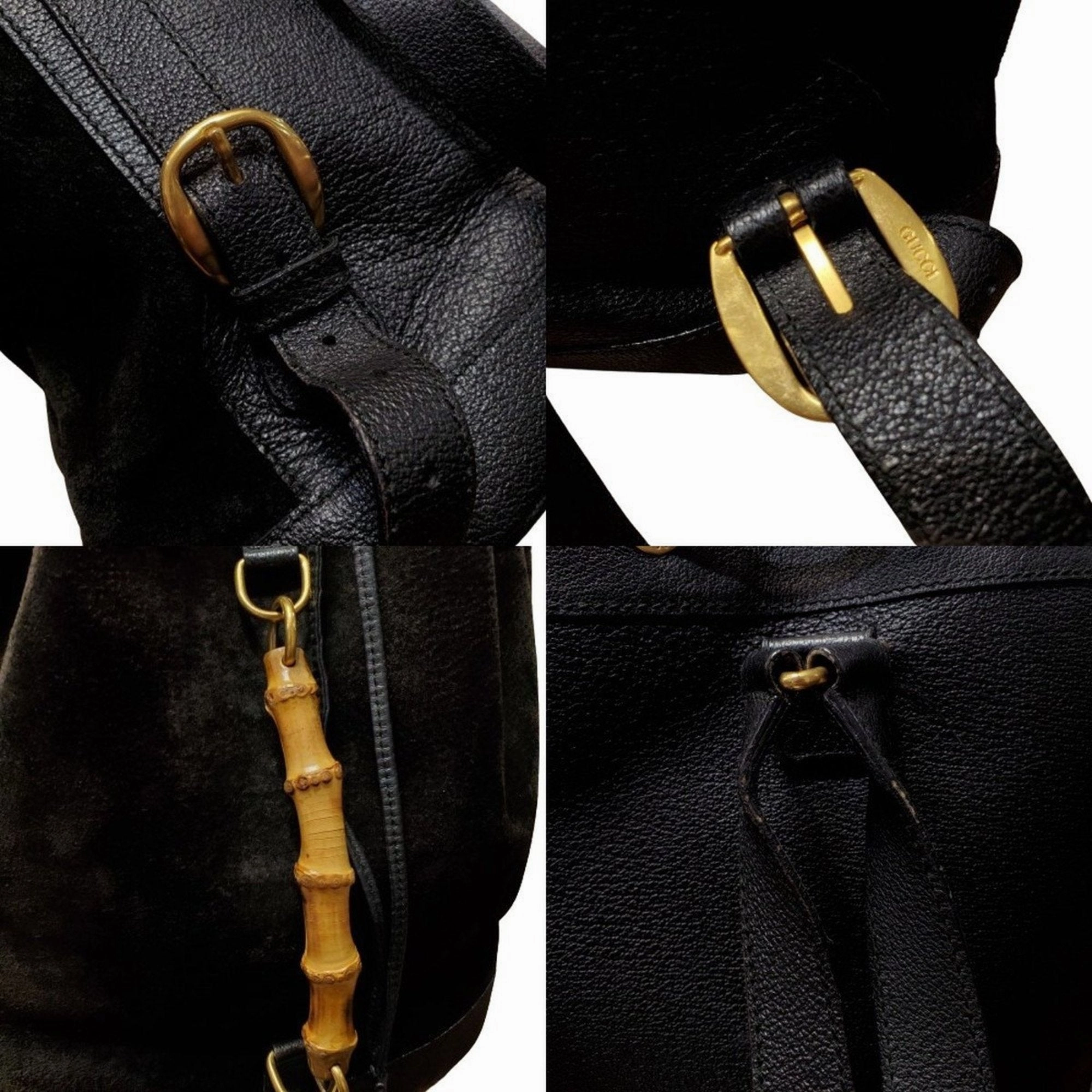 Gucci  Suede Leather Backpack (Pre-Owned)