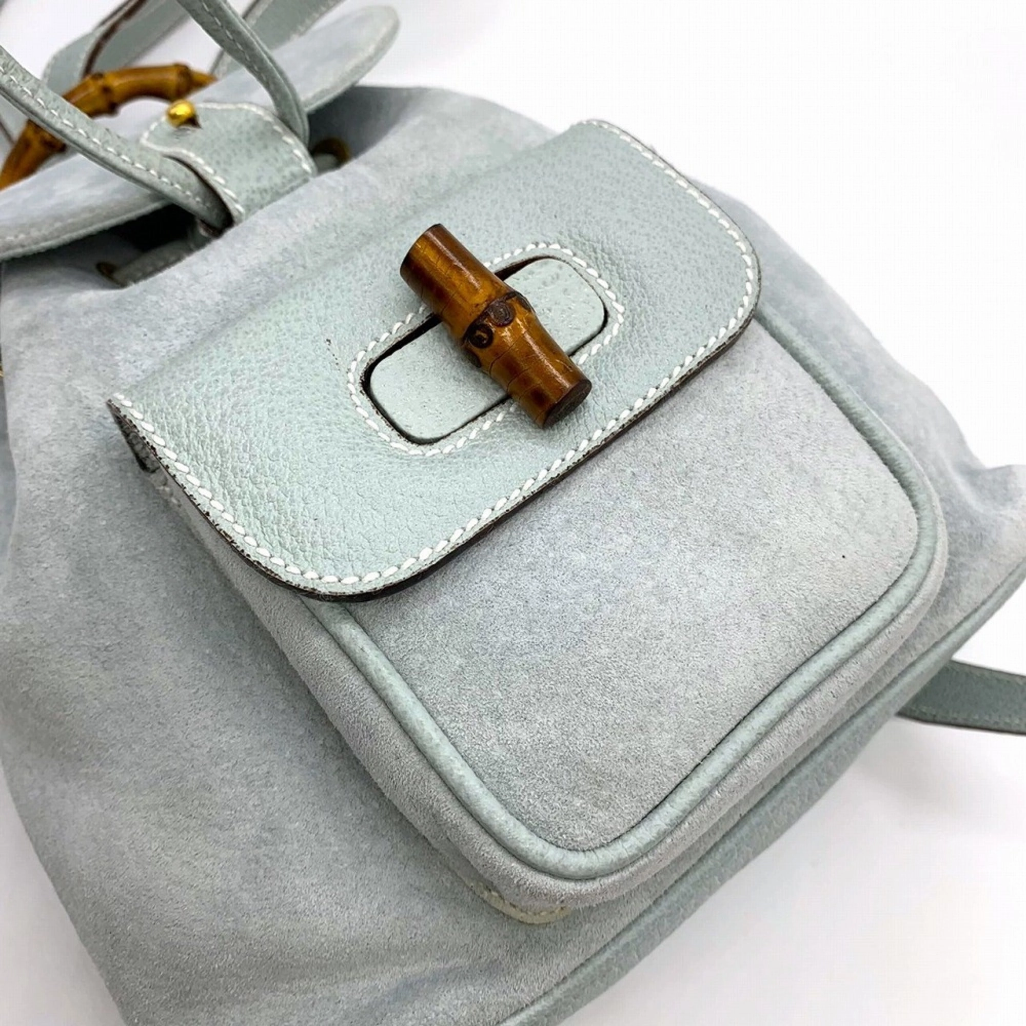 Gucci  Suede Leather Backpack (Pre-Owned)
