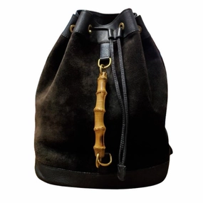 Gucci  Suede Leather Backpack (Pre-Owned)