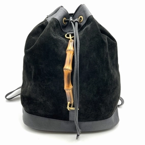 Gucci  Suede Leather Backpack (Pre-Owned)