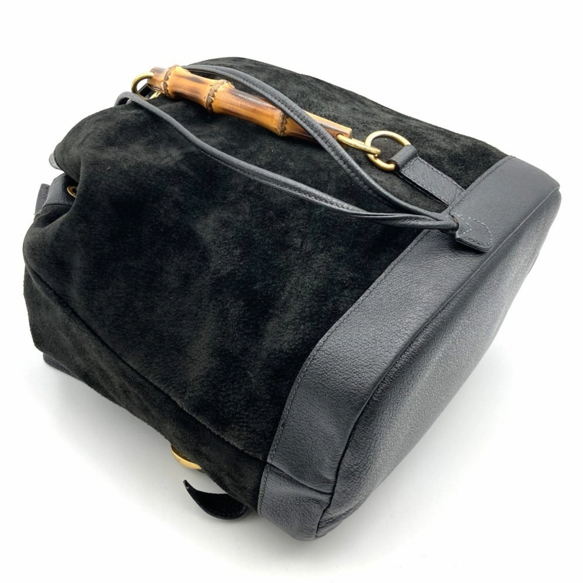 Gucci  Suede Leather Backpack (Pre-Owned)