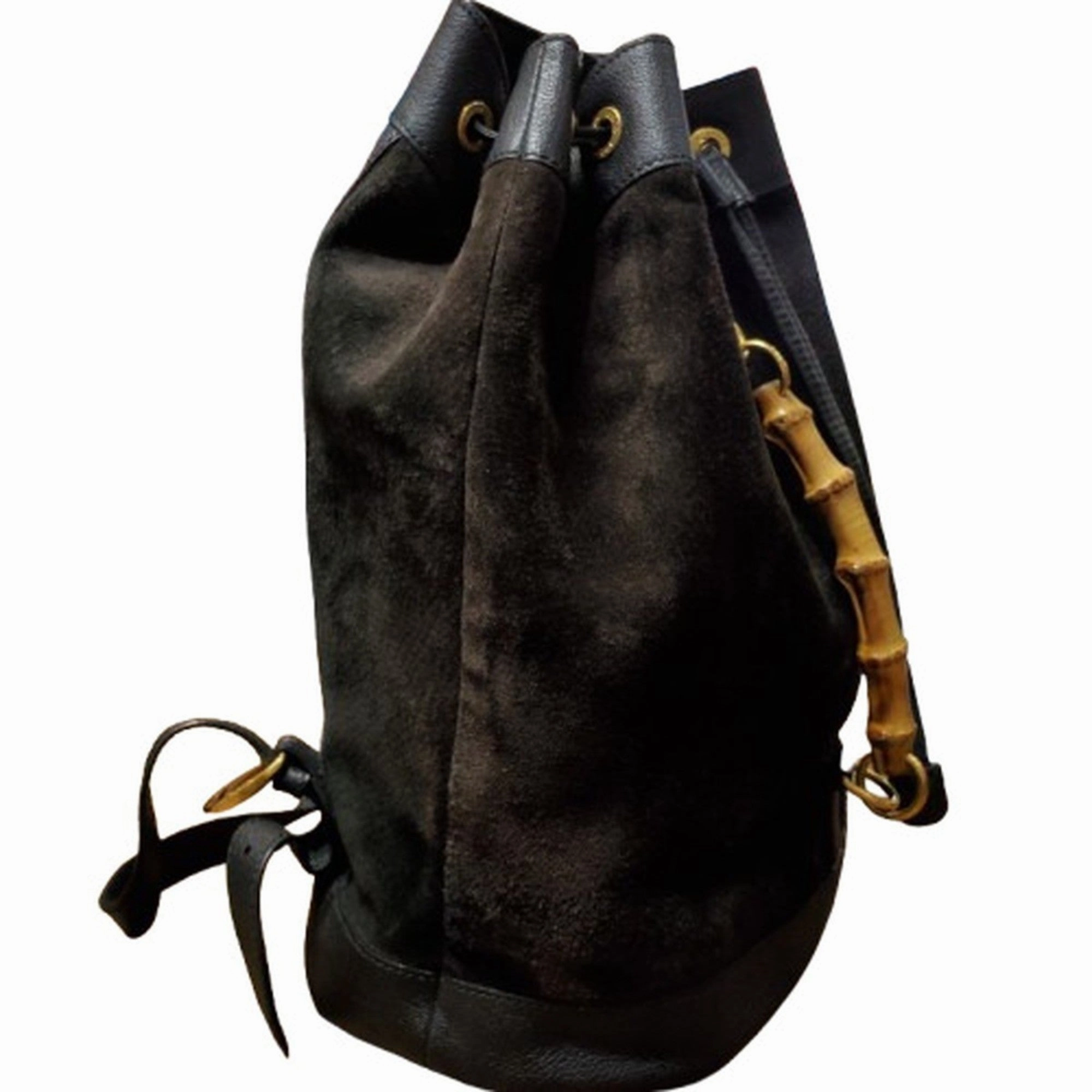 Gucci  Suede Leather Backpack (Pre-Owned)
