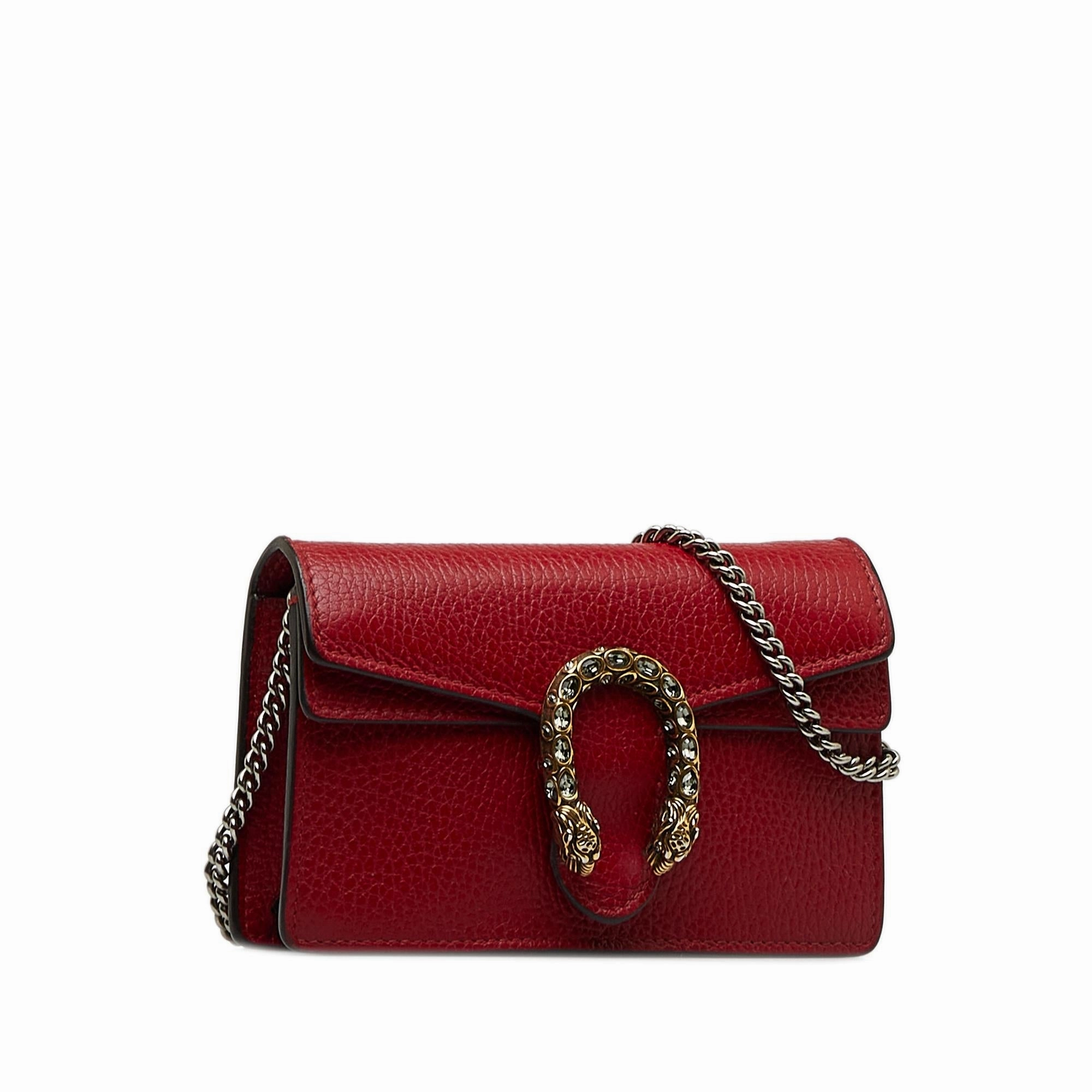 Gucci Super Mini Dionysus Leather Crossbody Bag (SHG-xS40Qy)