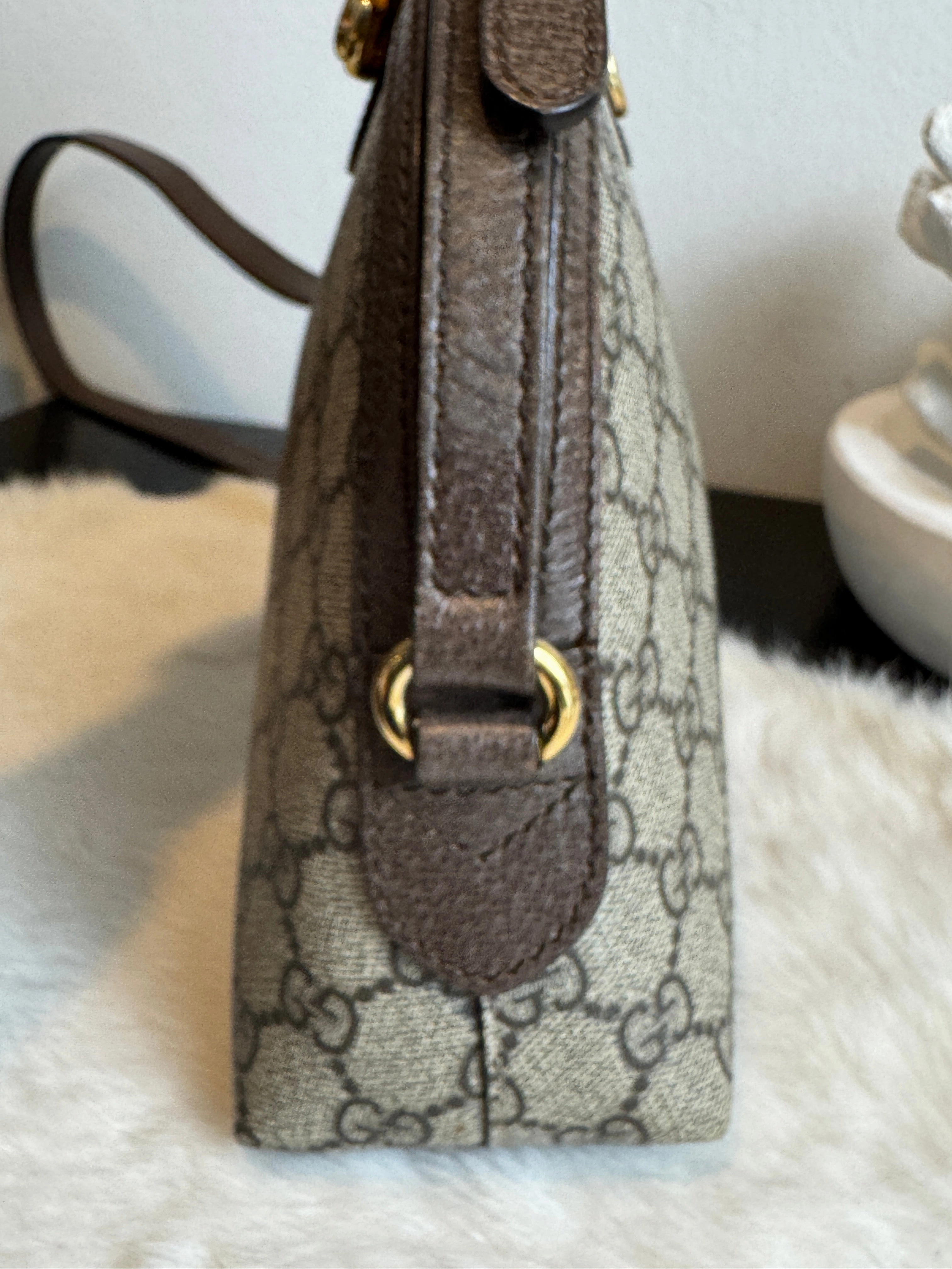 GUCCI Supreme Ophidia Round Top Crossbody Bag