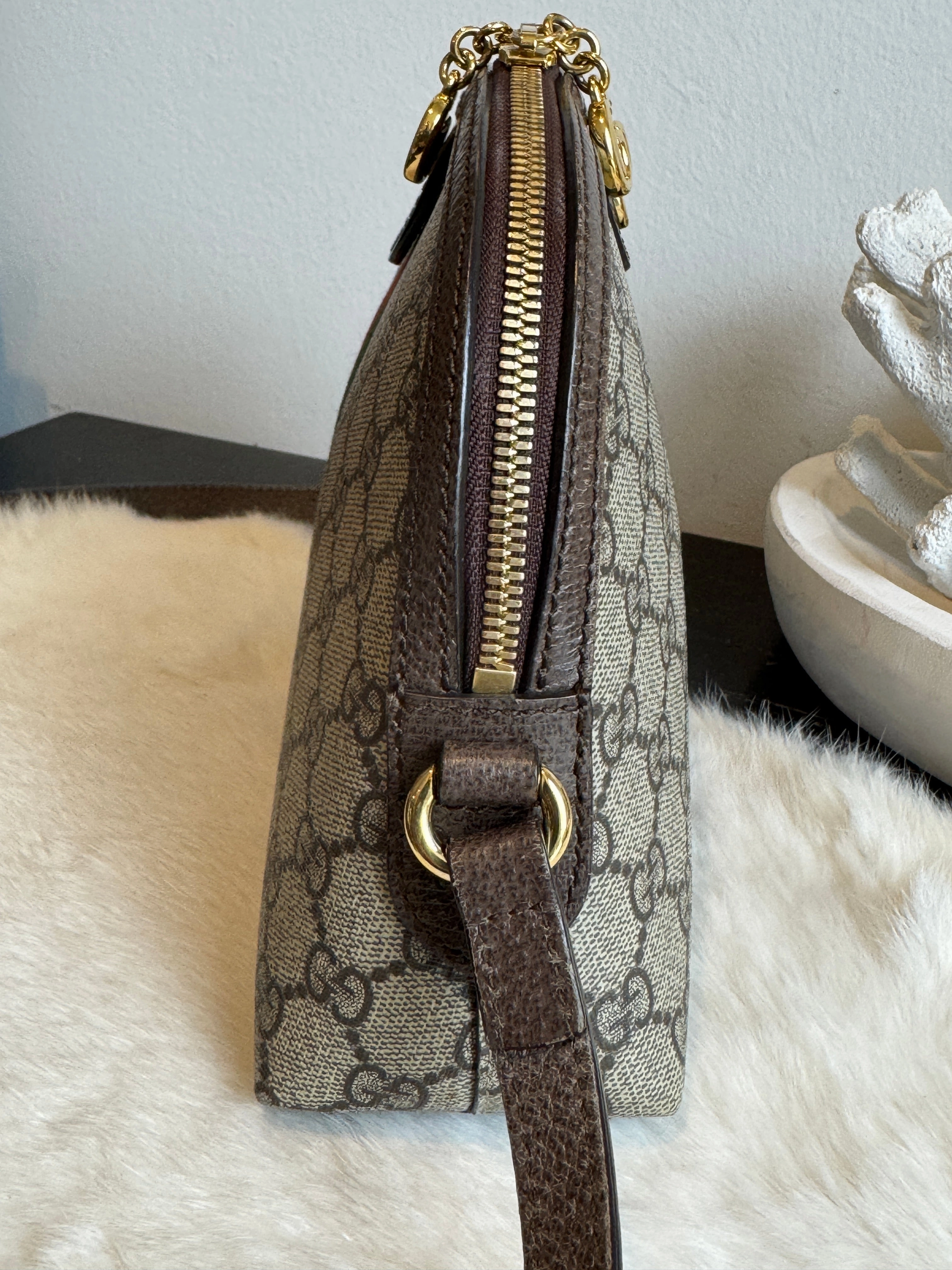 GUCCI Supreme Ophidia Round Top Crossbody Bag