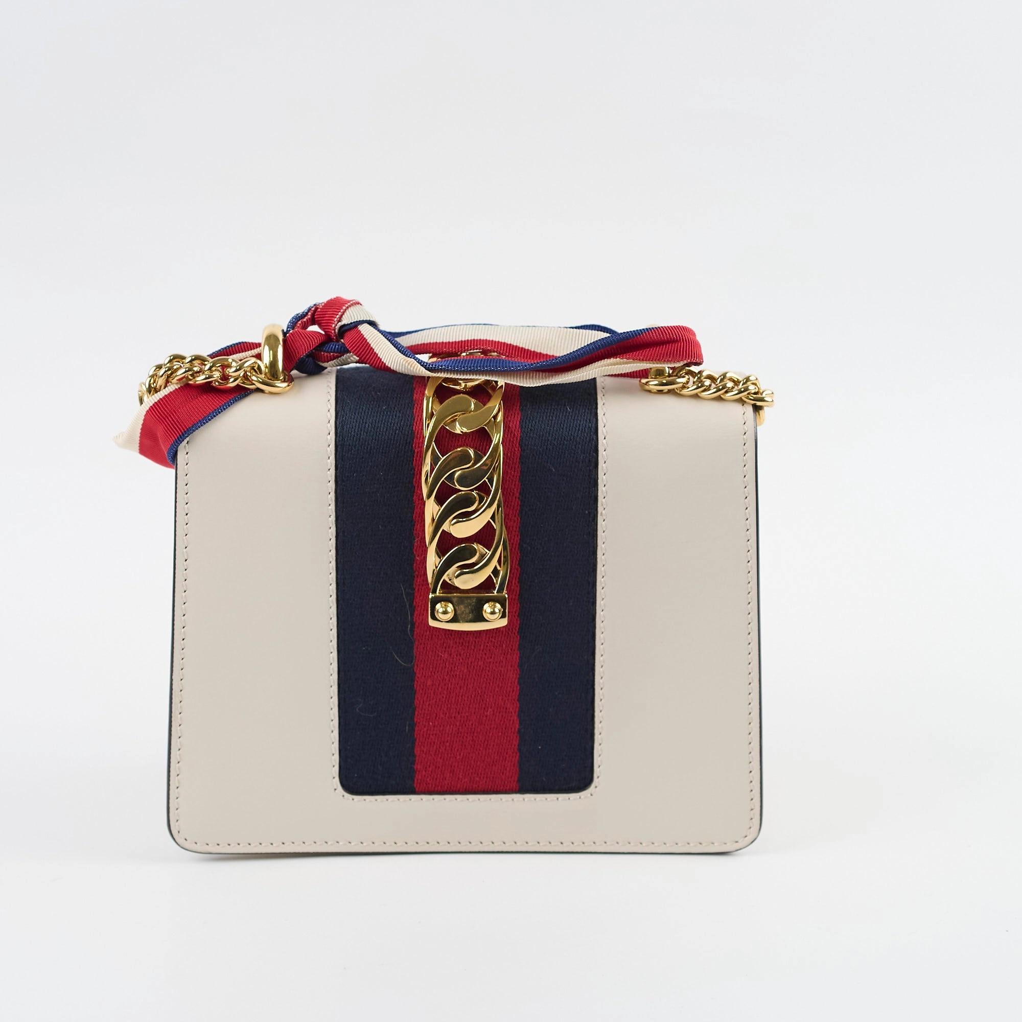 Gucci Sylvie Small Chain Bag White/Ivory