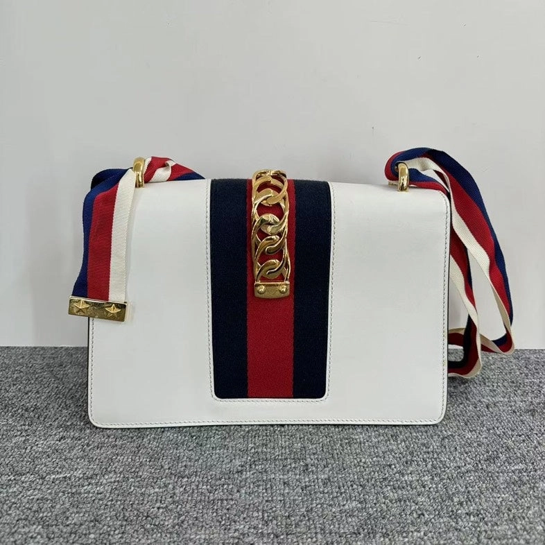 Gucci Sylvie White Shoulder Bag