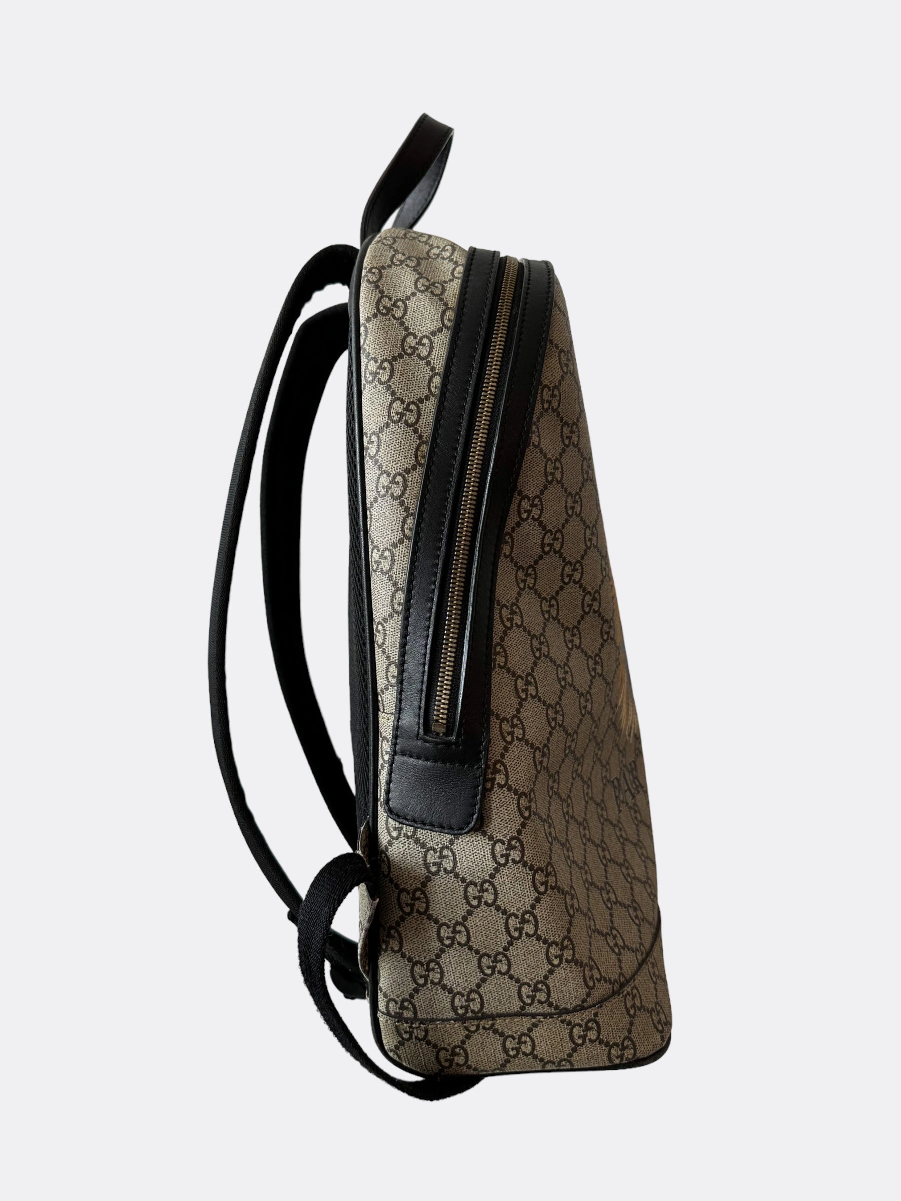Gucci Tan GG Monogram Tiger backpack