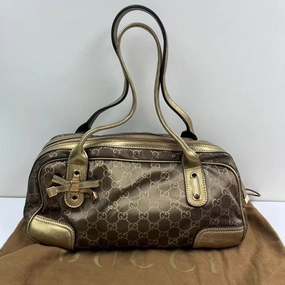 Gucci Vintage Baguette Classic Underarm Gold Shoulder Bag
