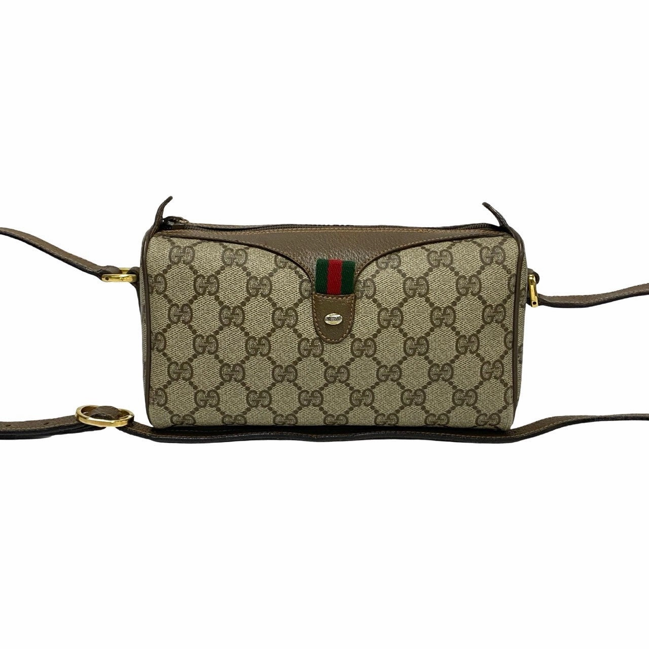 Gucci Vintage Leather Shoulder Bag Brown