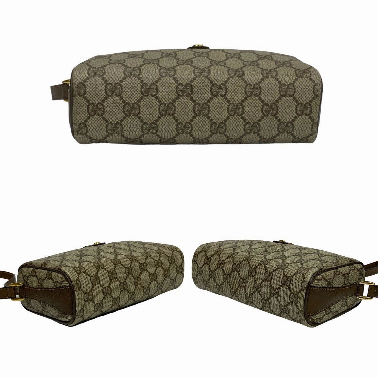 Gucci Vintage Leather Shoulder Bag Brown