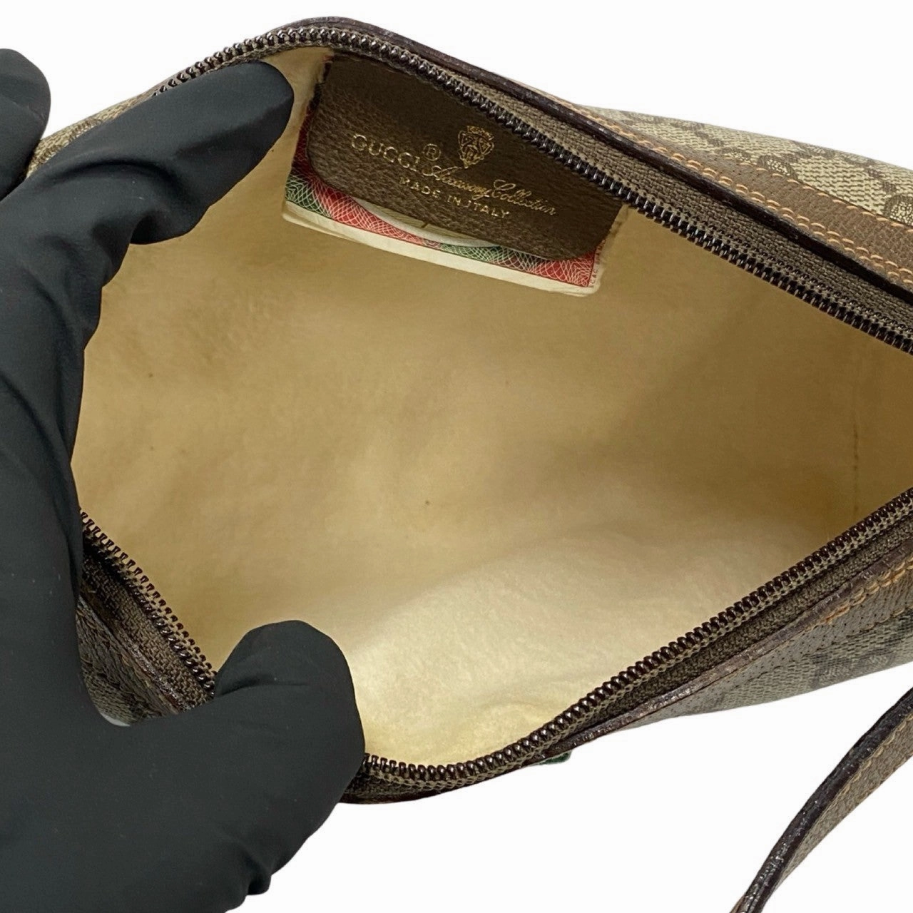 Gucci Vintage Leather Shoulder Bag Brown
