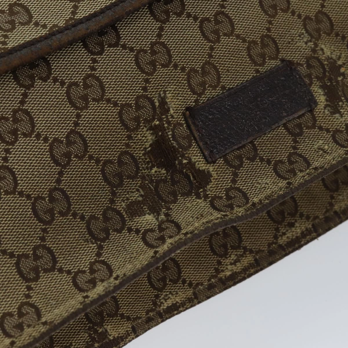 GUCCI Web Sherry Line GG Canvas Shoulder Bag Red Beige Green 189751  yt998