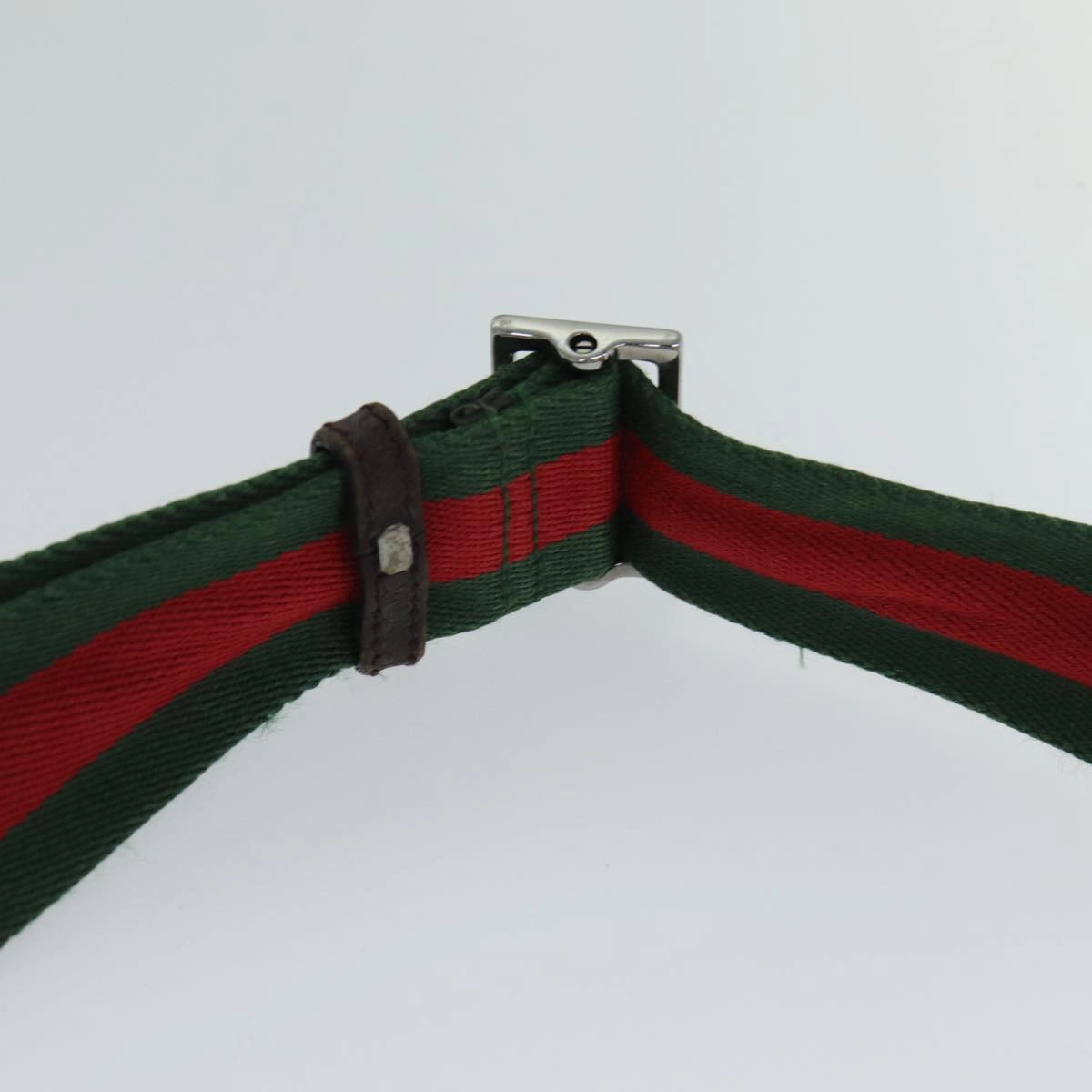 GUCCI Web Sherry Line GG Canvas Shoulder Bag Red Beige Green 189751  yt998