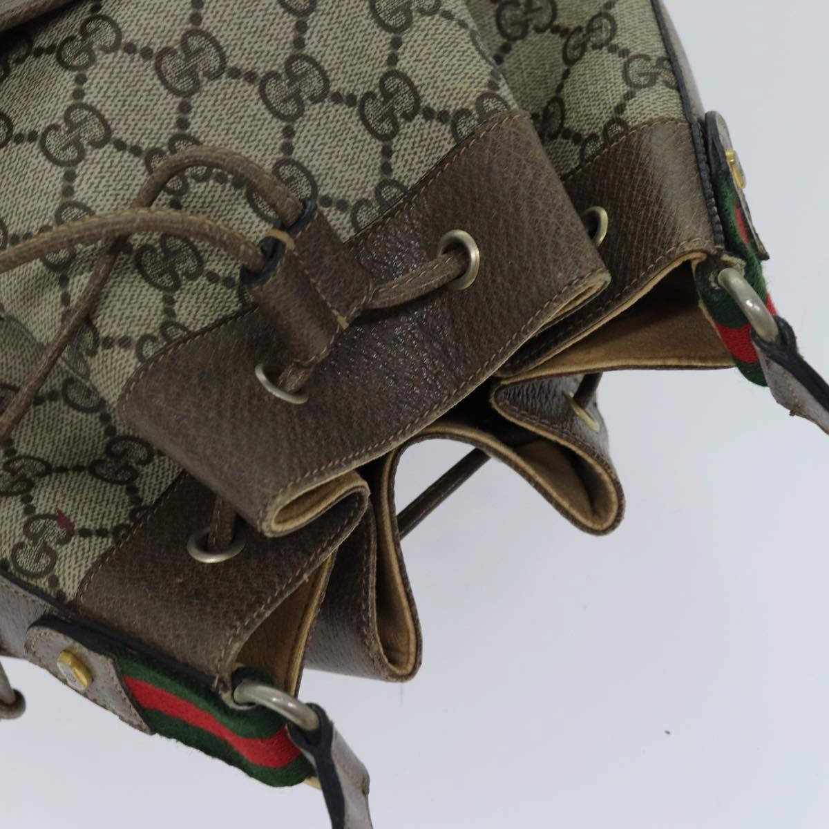 GUCCI Web Sherry Line GG Supreme Shoulder Bag Beige Red 41 02 033  ep4290