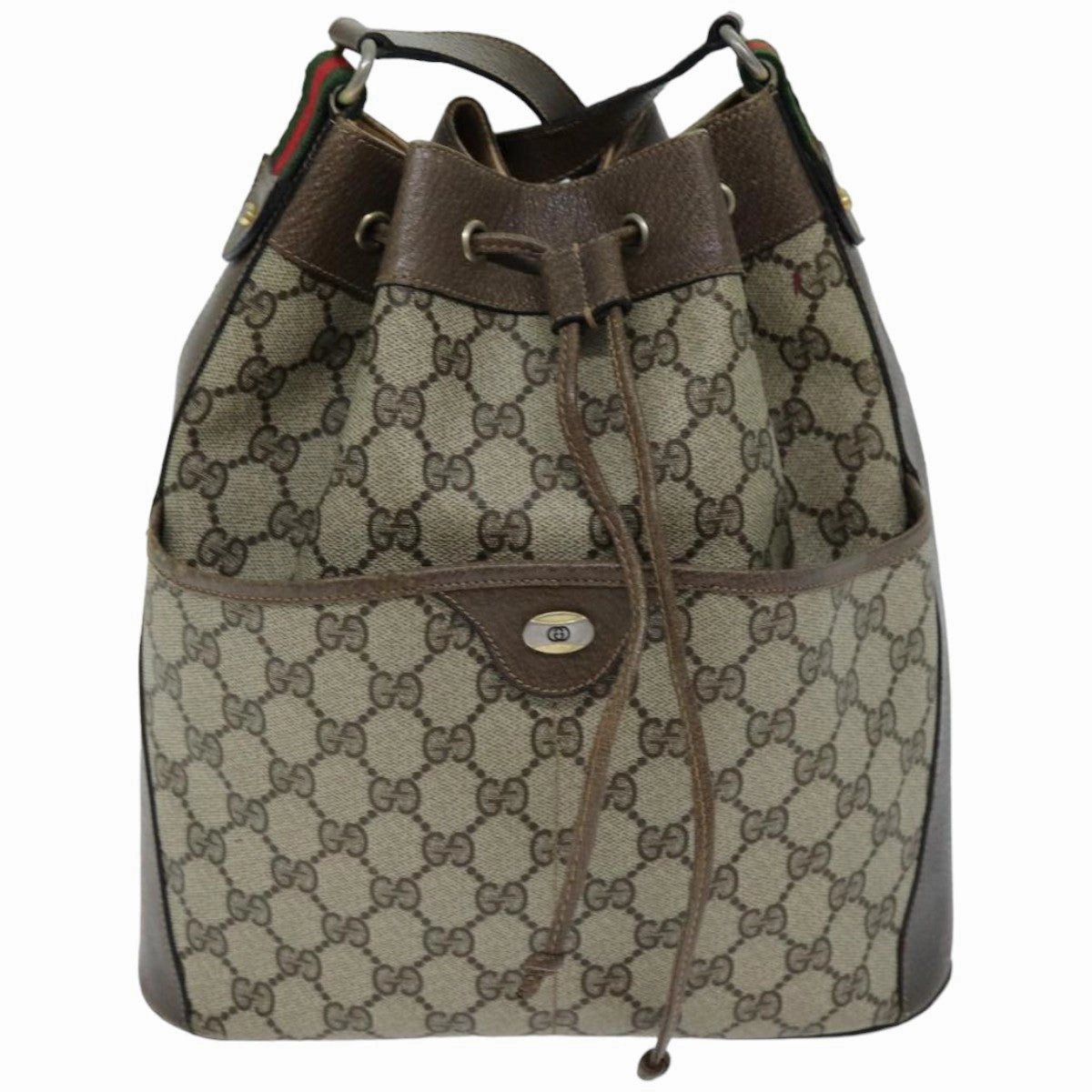 GUCCI Web Sherry Line GG Supreme Shoulder Bag Beige Red 41 02 033  ep4290
