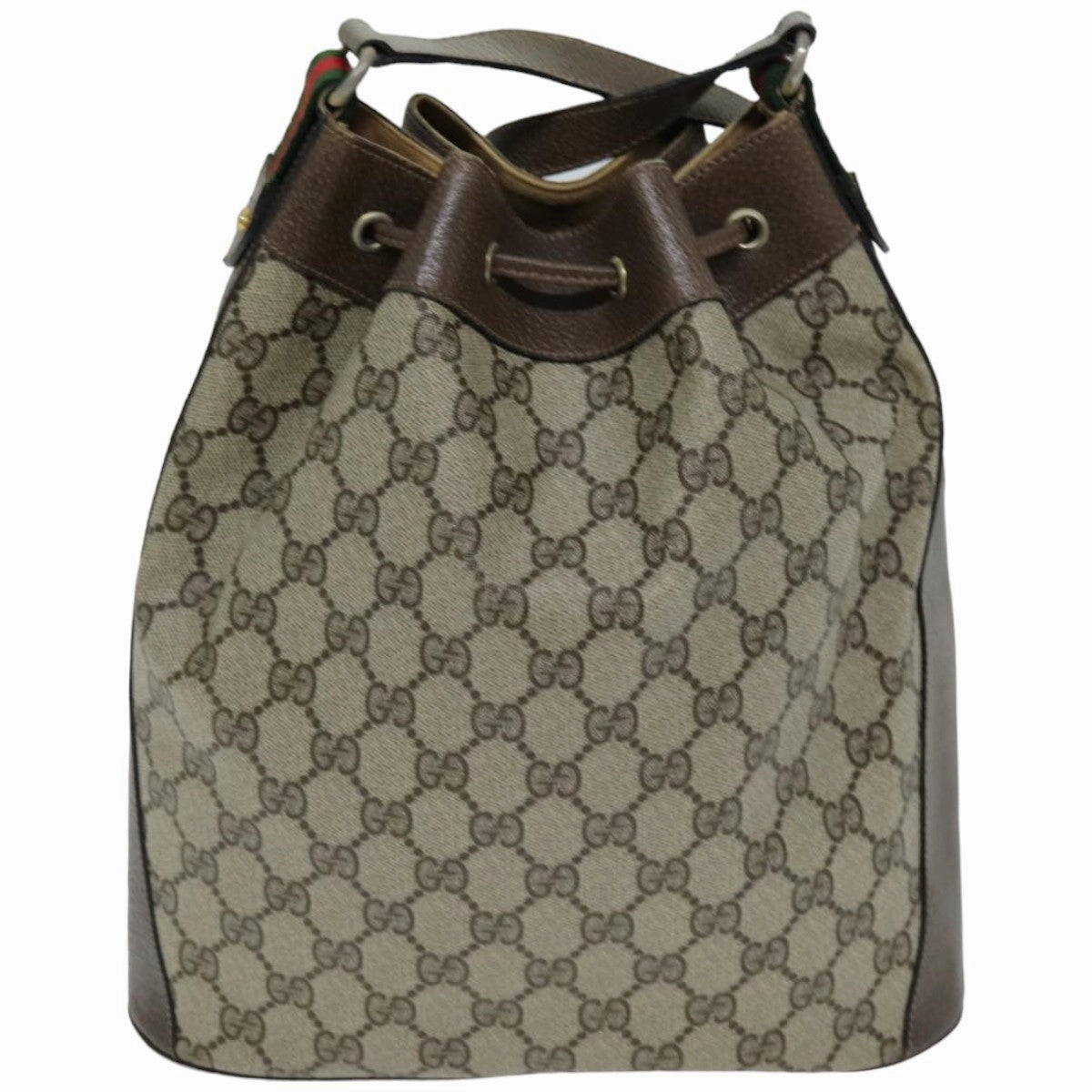 GUCCI Web Sherry Line GG Supreme Shoulder Bag Beige Red 41 02 033  ep4290