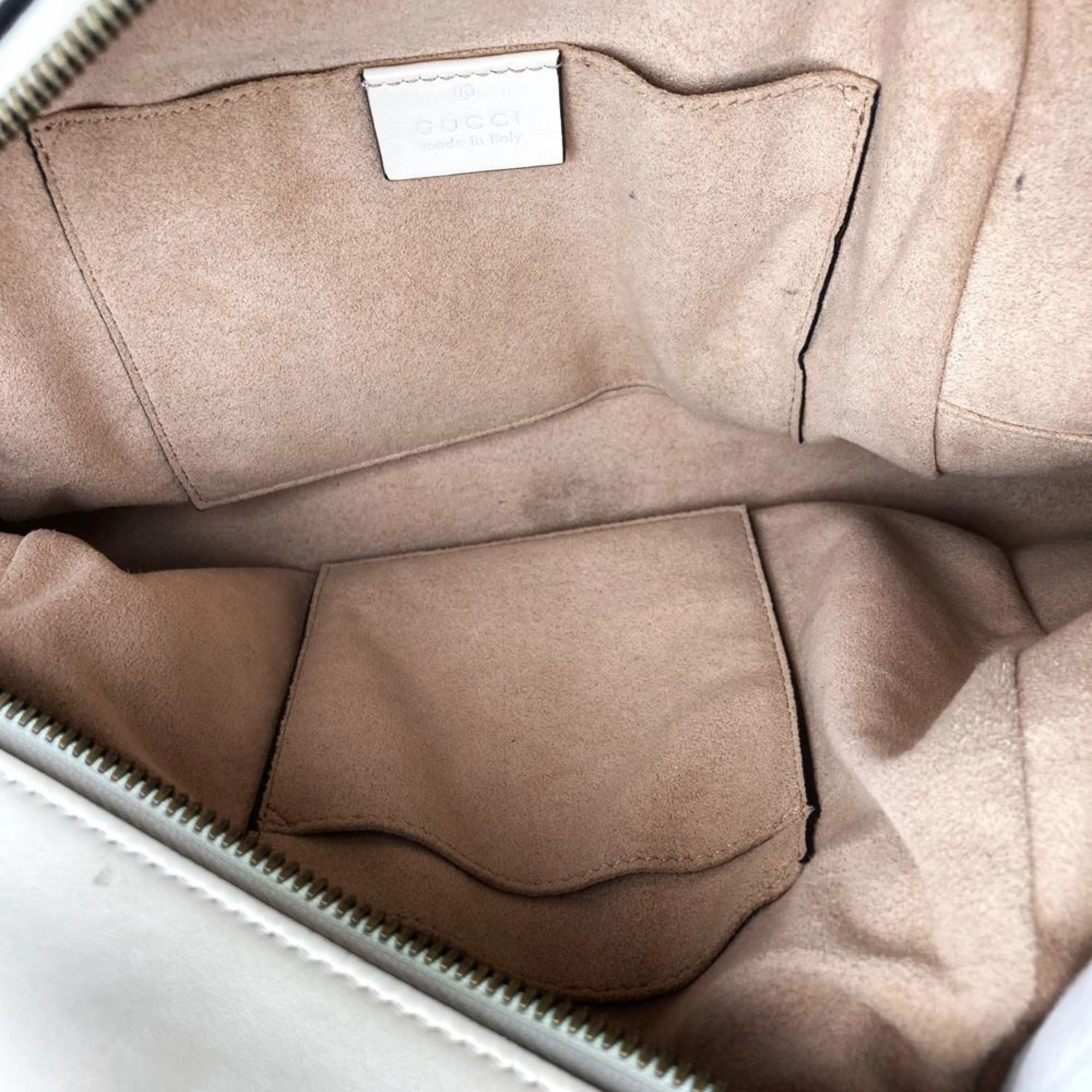 Gucci White Leather Backpack ()