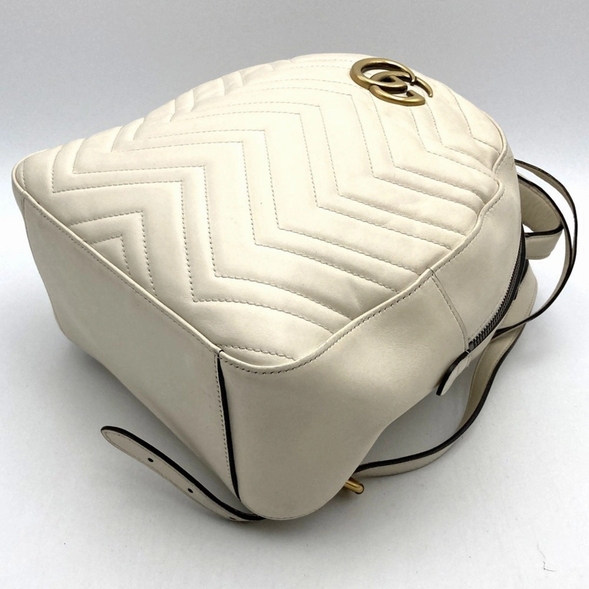 Gucci White Leather Backpack ()