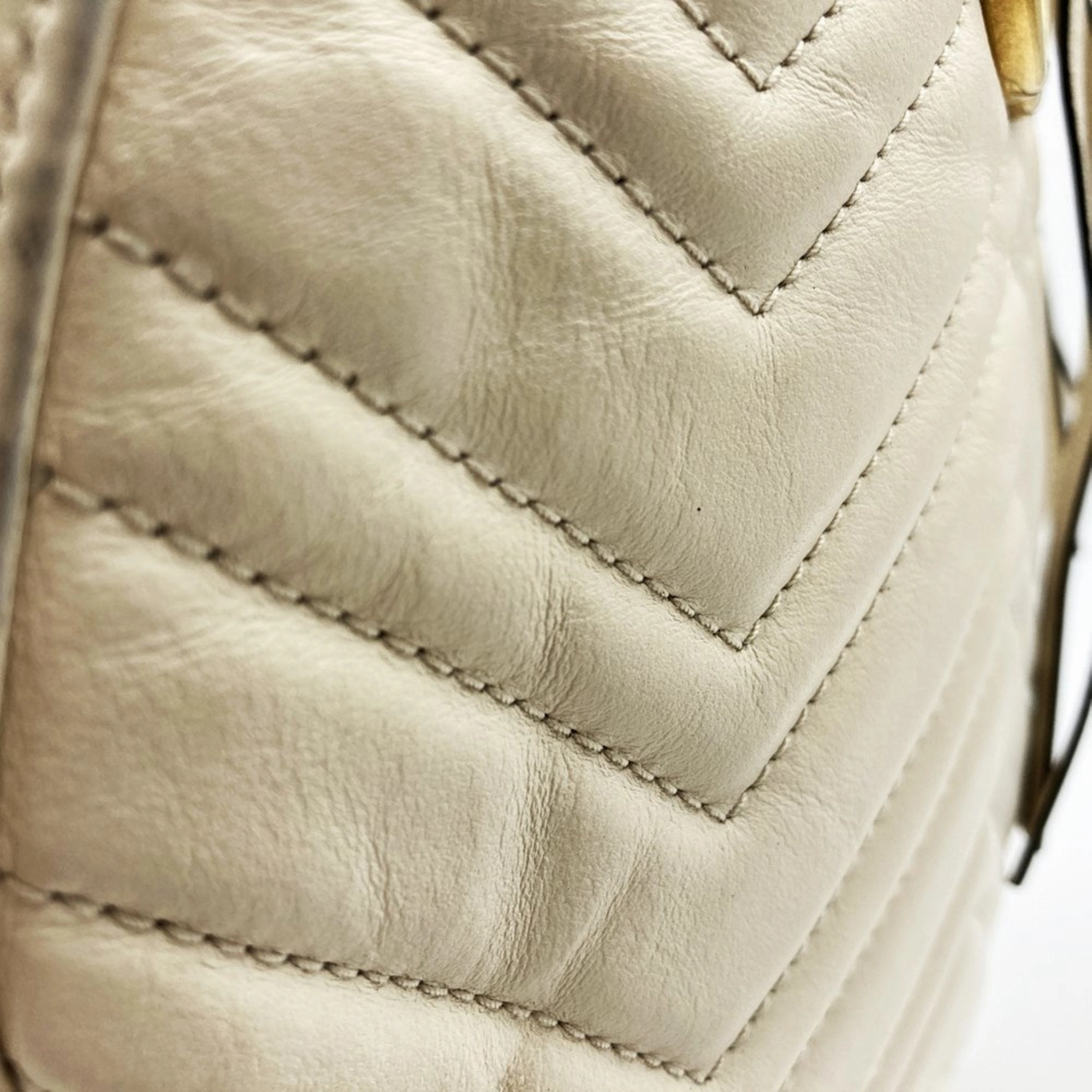Gucci White Leather Backpack ()