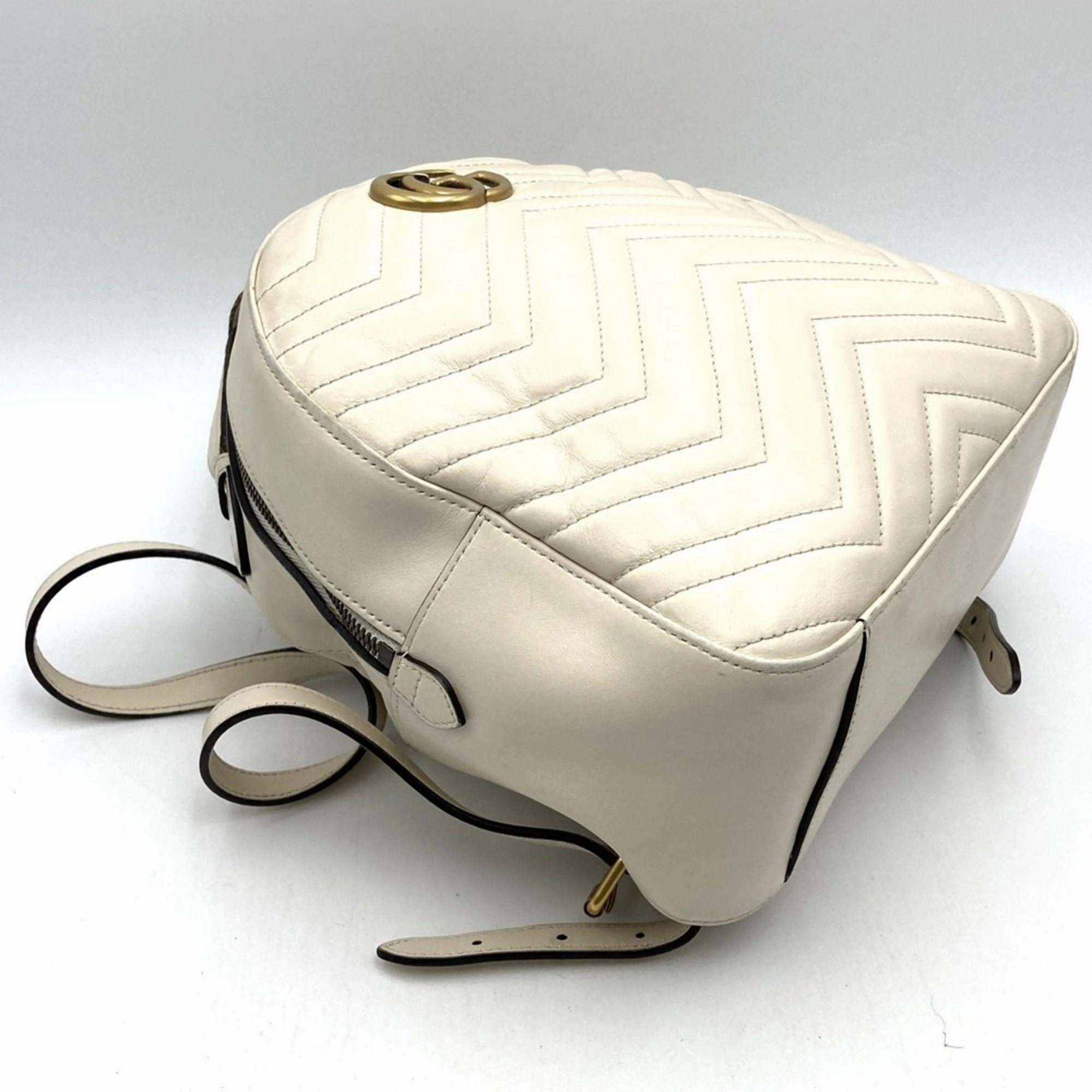 Gucci White Leather Backpack ()