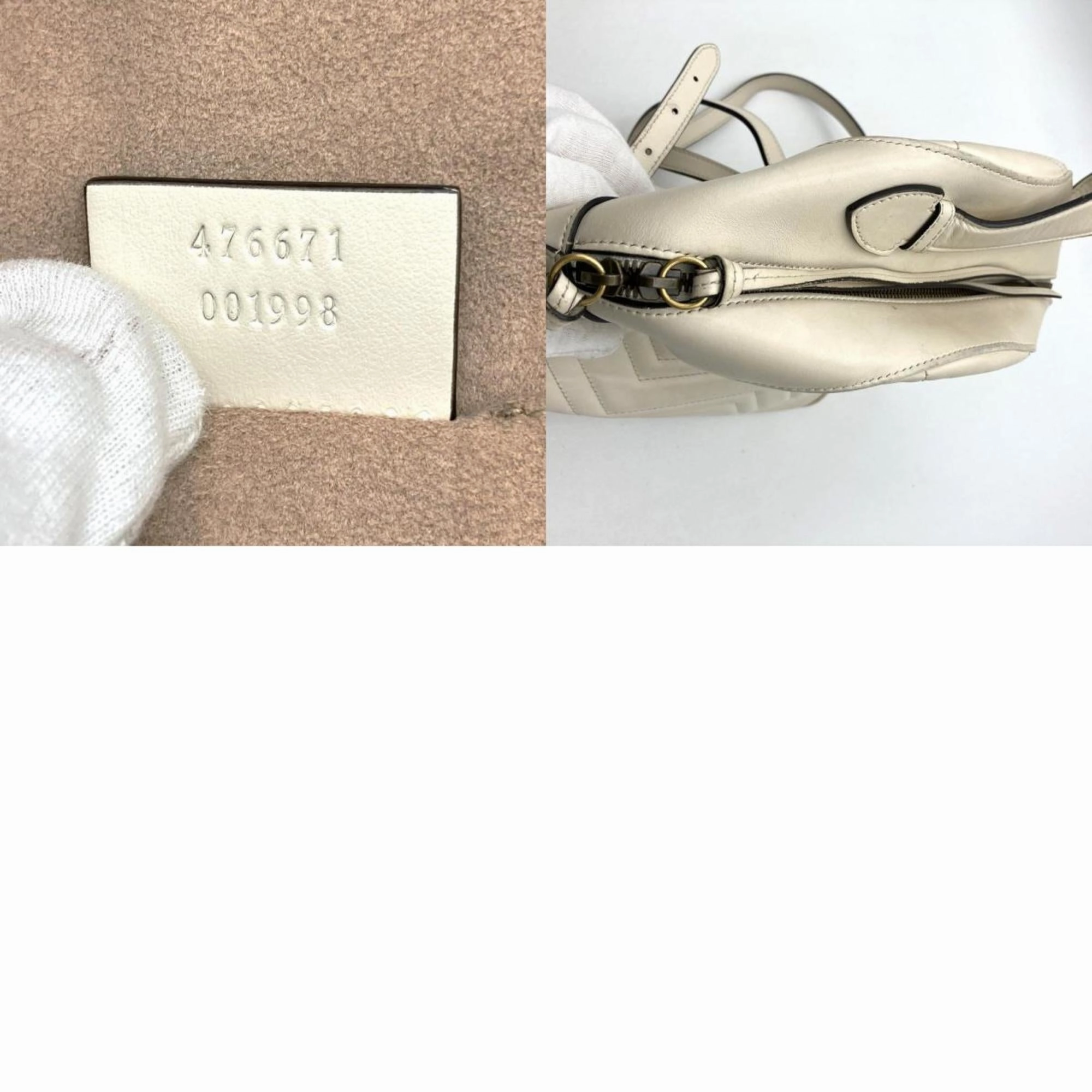 Gucci White Leather Backpack ()