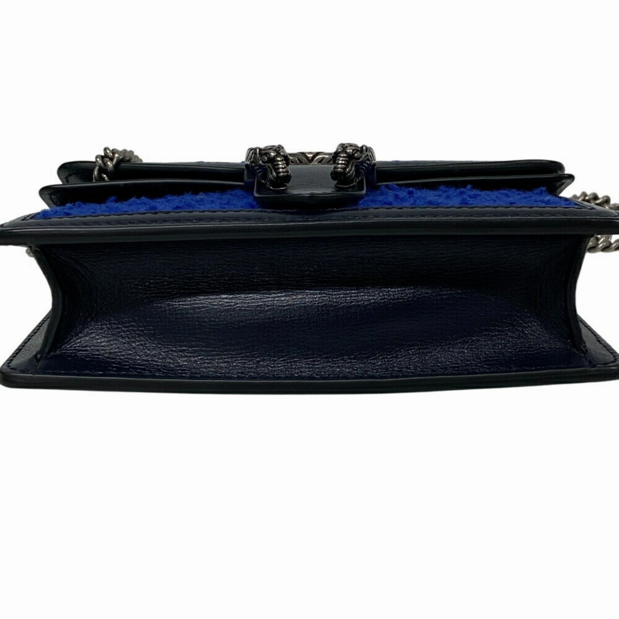 Gucci  Wool Leather Shoulder Bag (Pre-Owned)