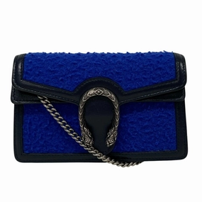 Gucci  Wool Leather Shoulder Bag (Pre-Owned)