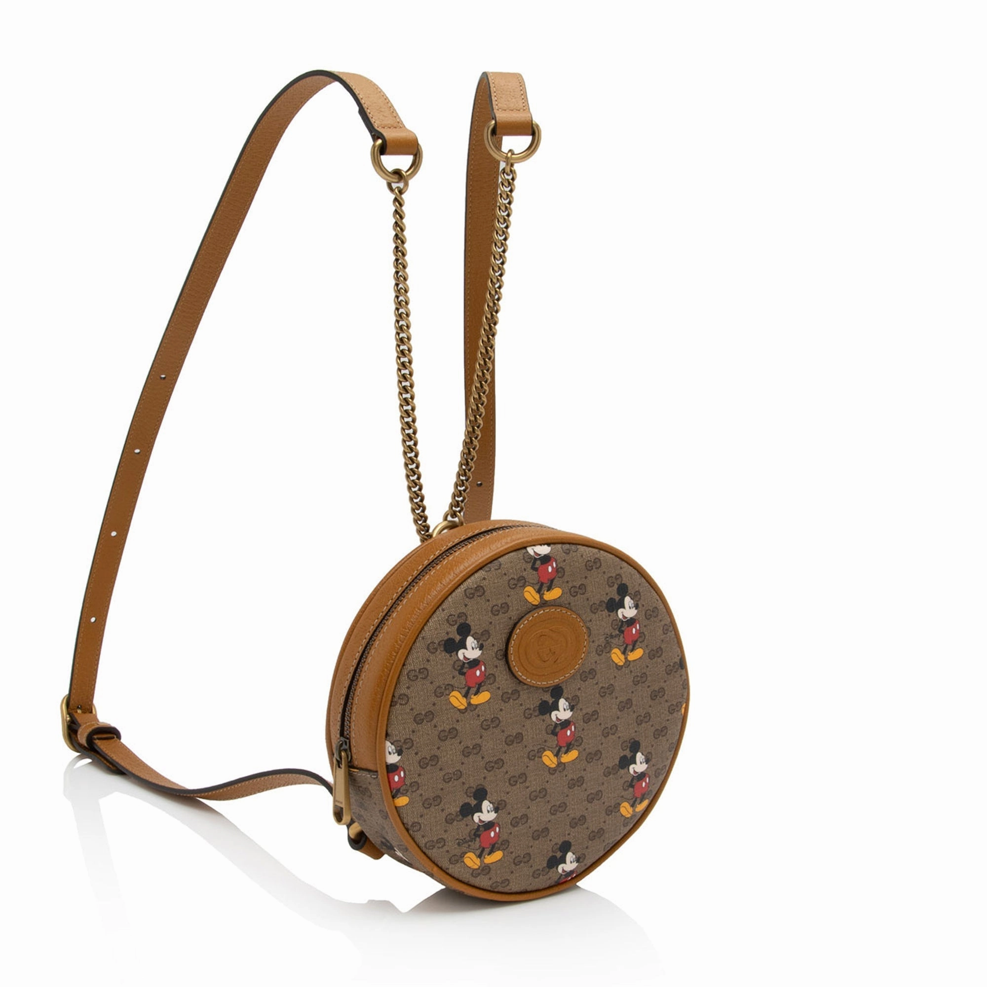 Gucci x Disney Micro GG Canvas Mickey Mouse Round Backpack (SHF-uOKFfd)