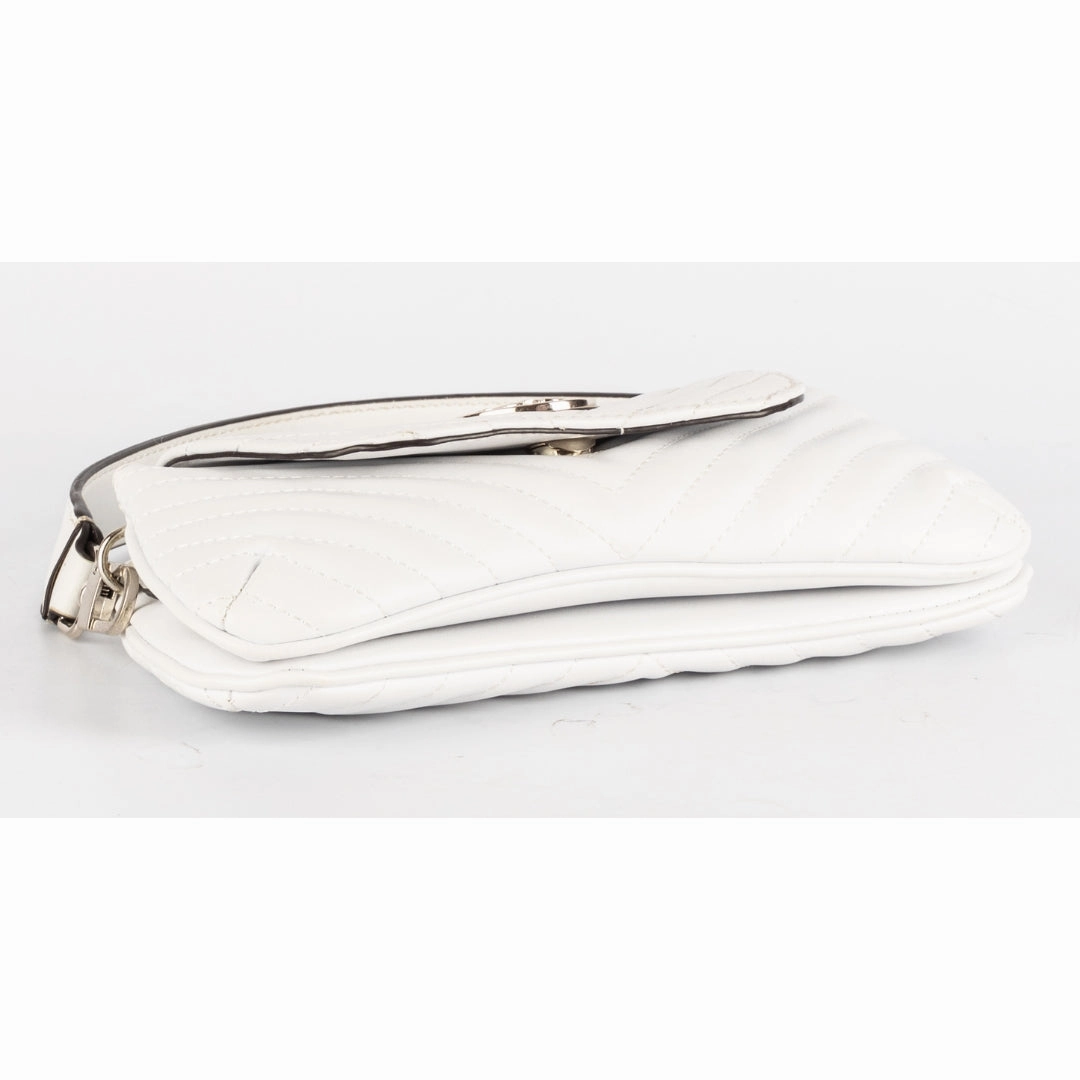 Guess White Quilted Shoulder Bag