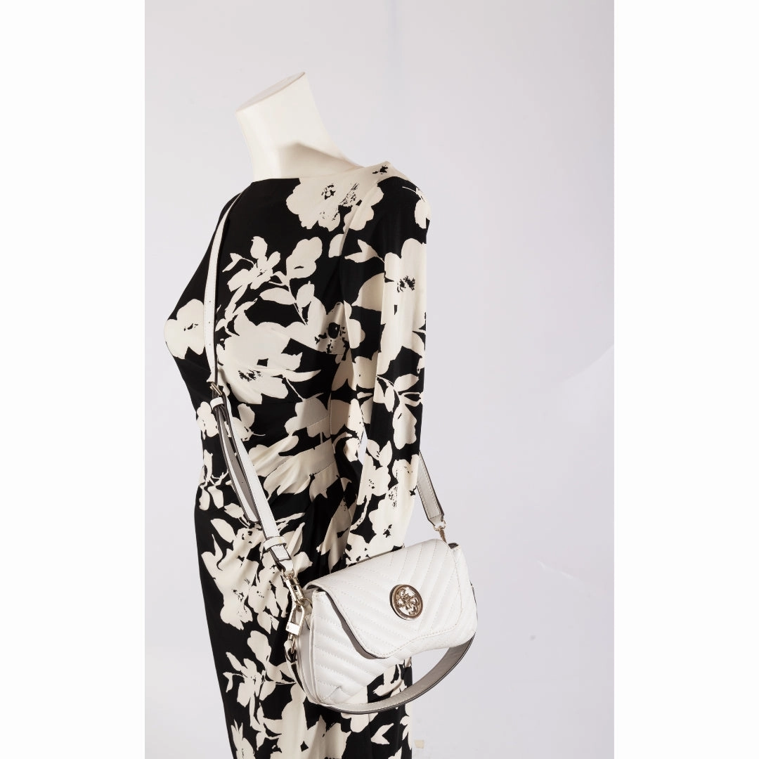 Guess White Quilted Shoulder Bag