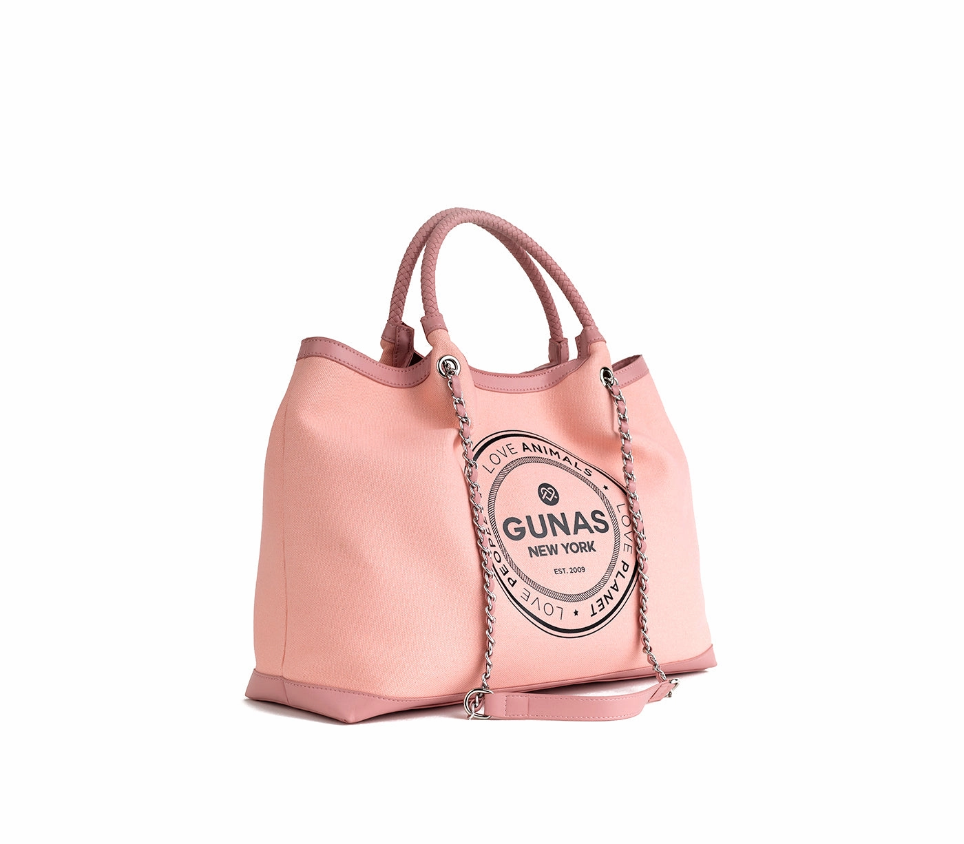Gunas New York RUTH Light Pink Vegan Canvas Tote