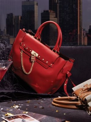 Hamilton Legacy Large Studded Leather Belted Satchel