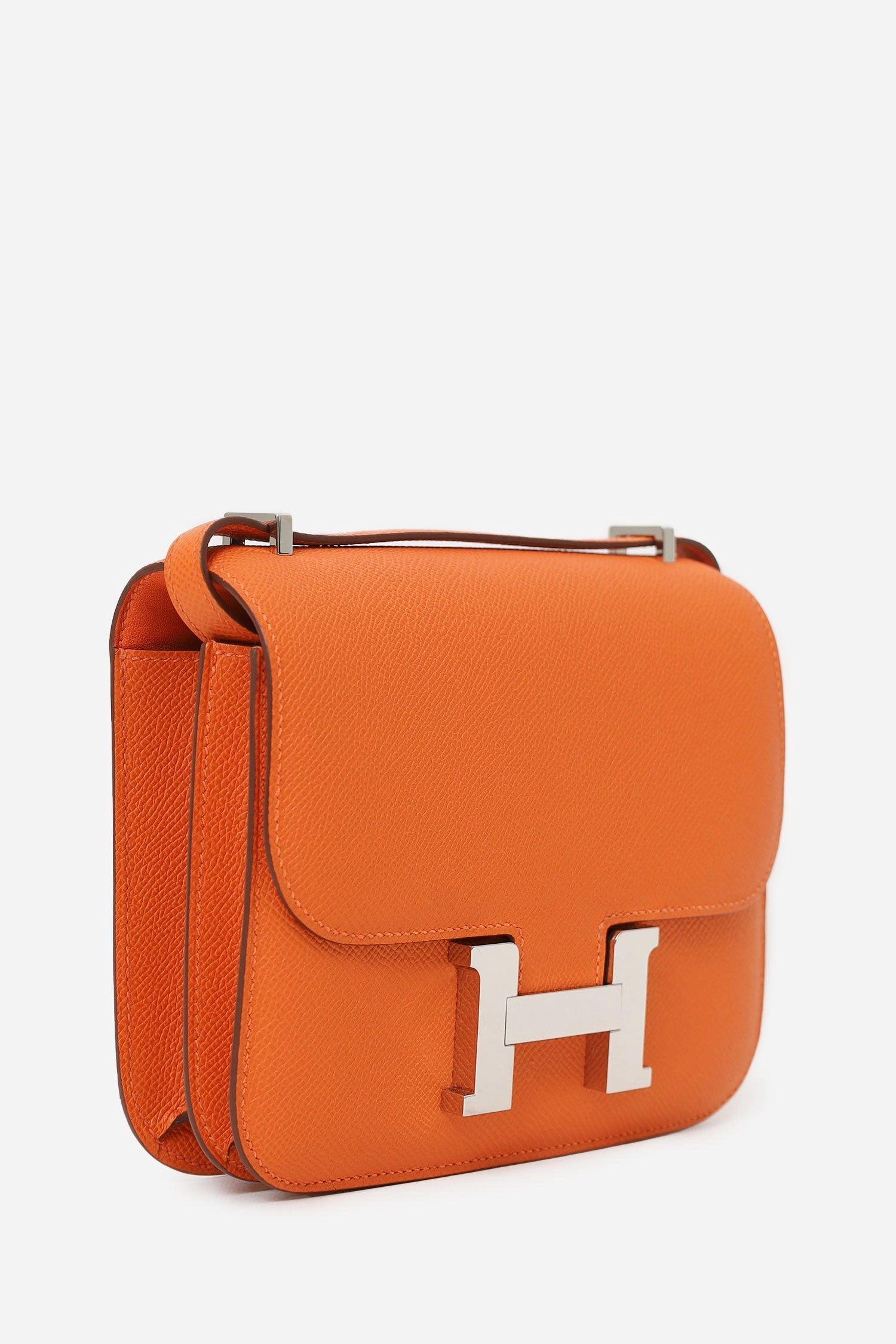 Hermes 2024 Orange Leather Mini Constance 18