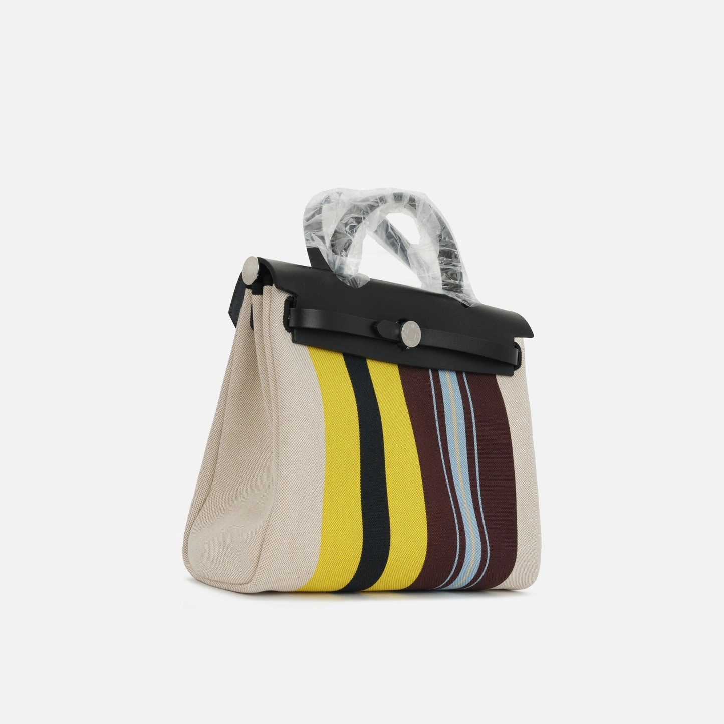 Hermes - Herbag 31 - Rayures D'equipage Ecru Motif PHW - 2024 - Brand New