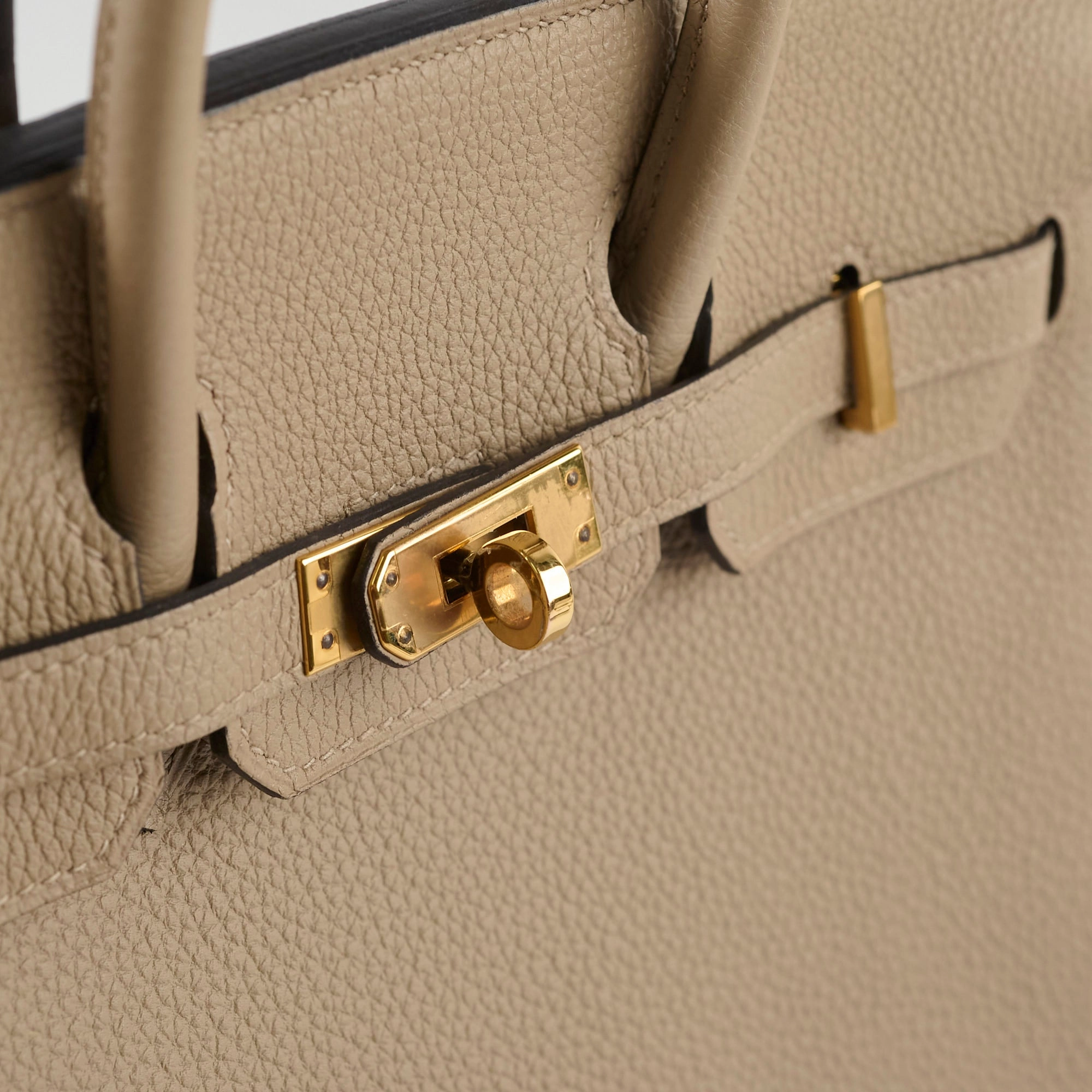 Hermes Birkin 25 Gris Tourterelle Togo C Stamp