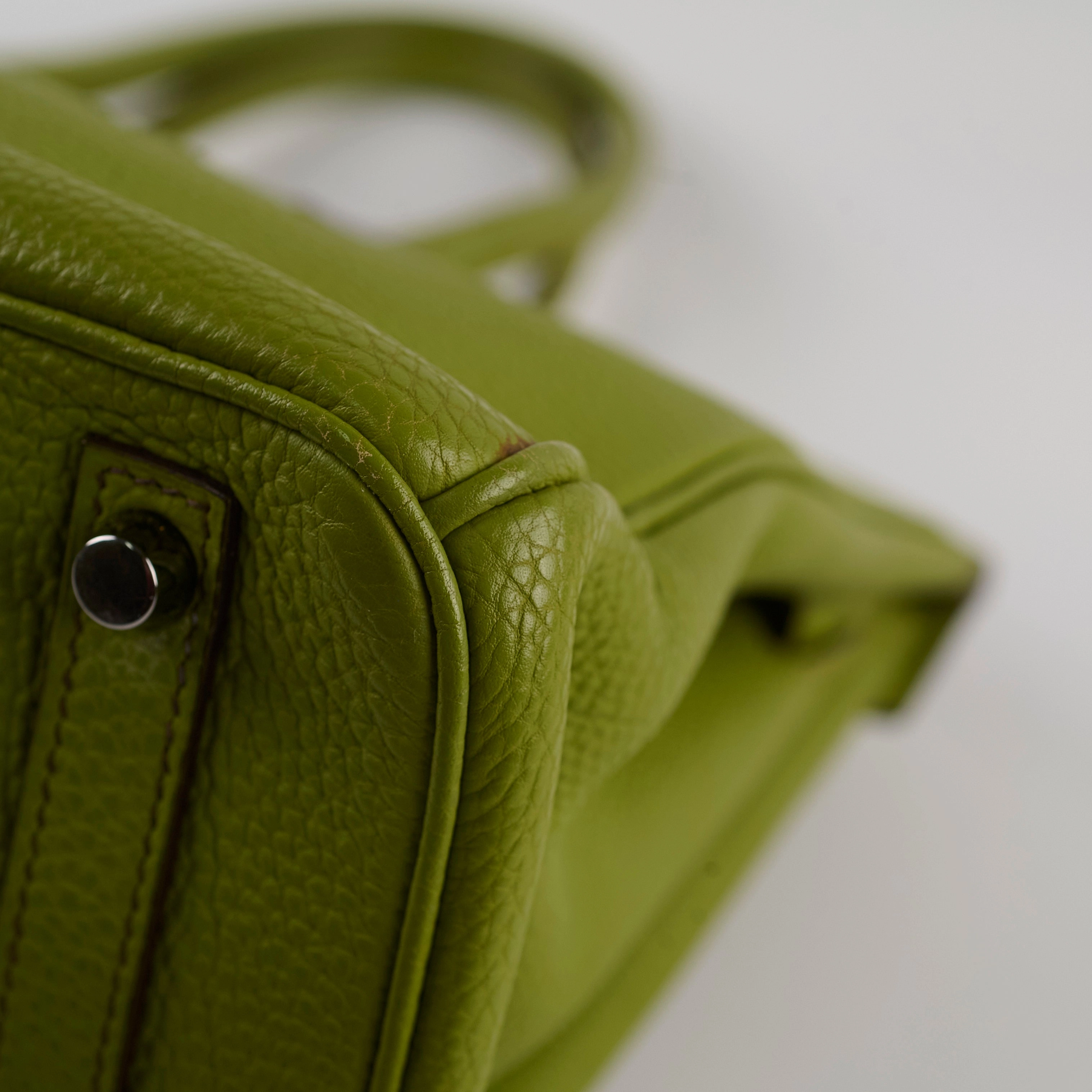Hermes Birkin 30 togo ruthinium hardware Vert Anis - I Square stamp