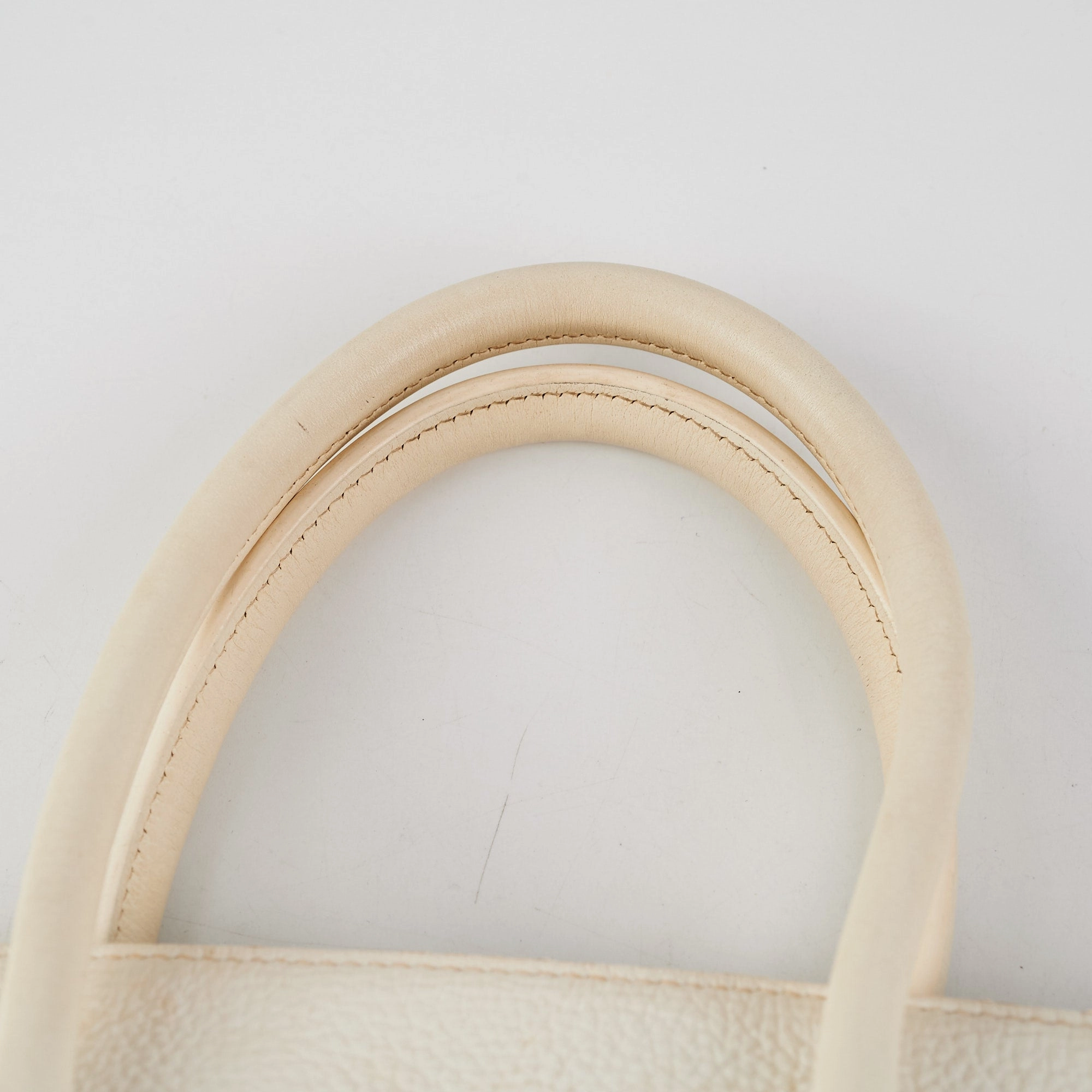 Hermes Birkin 35 Clemence White Stamp P Square (2012)