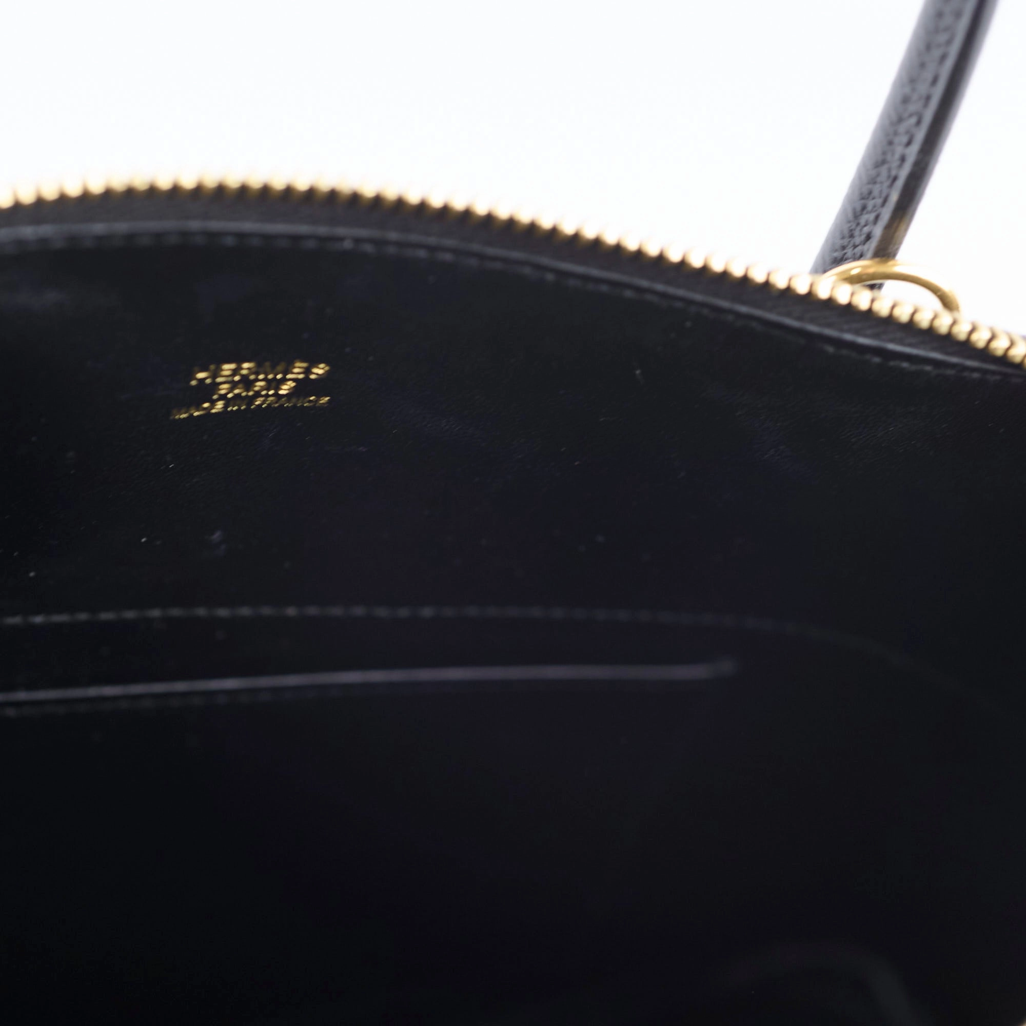 Hermes Bolide 27 Black Espom GHW