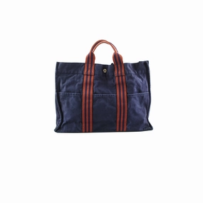 Hermes Canvas Tote Navy