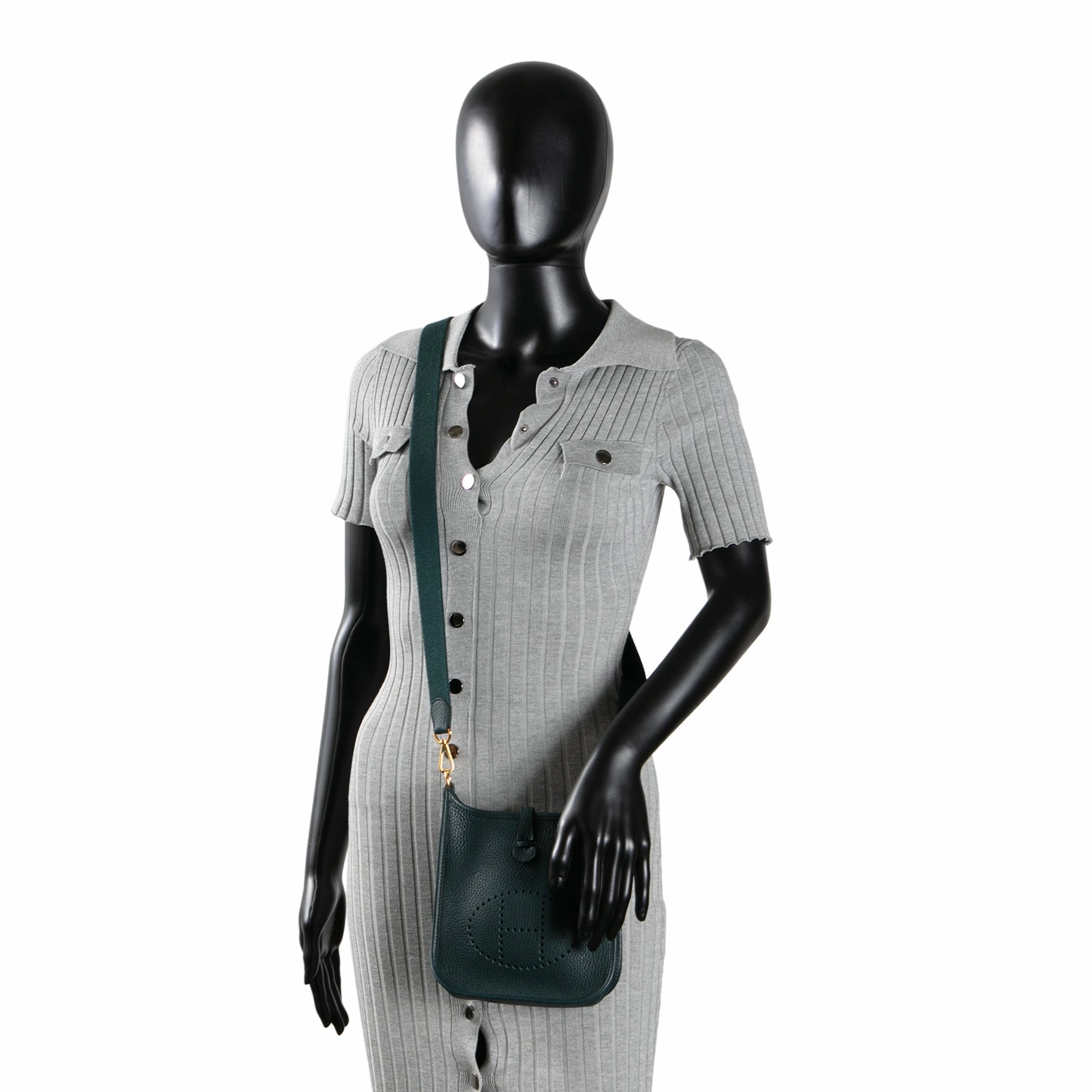 HERMES Evelyne TPM (16) Taurillion Clemence - Vert Bosphore
