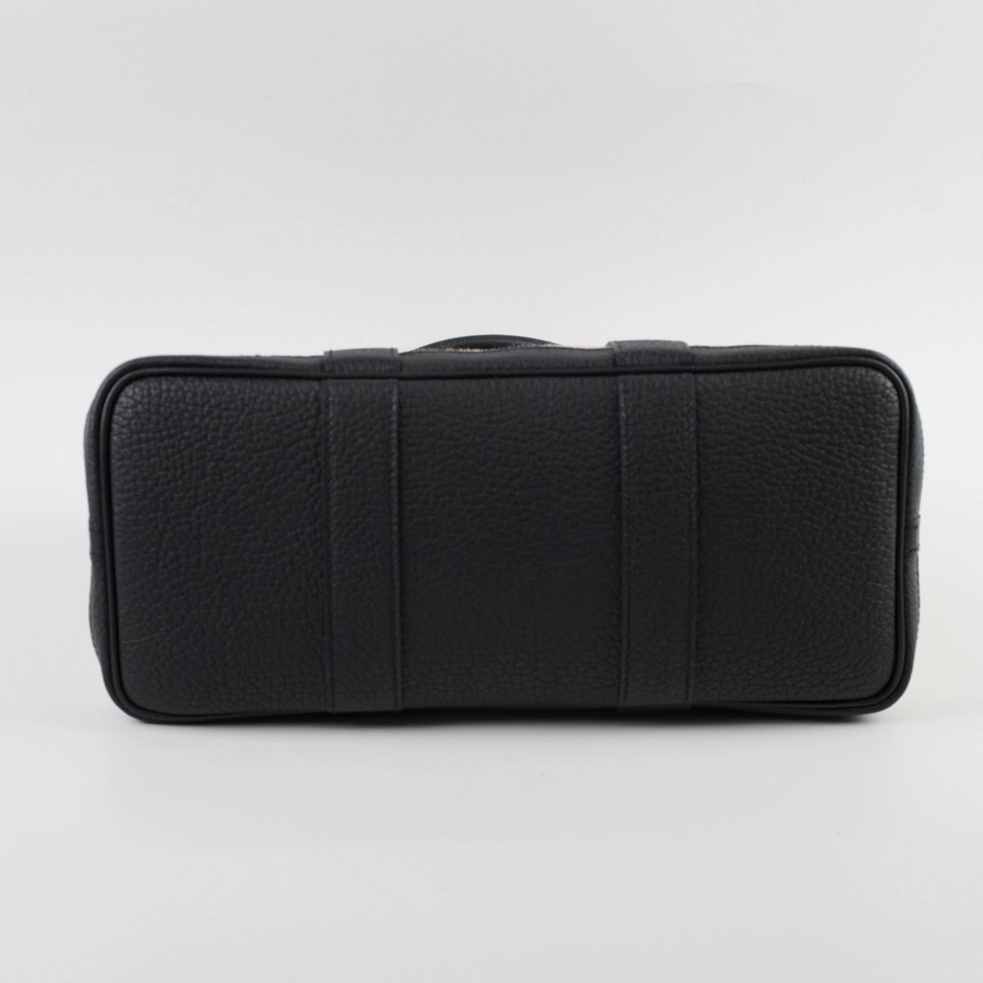 Hermes Garden Party 30 Noir/Beton Canvas B stamp