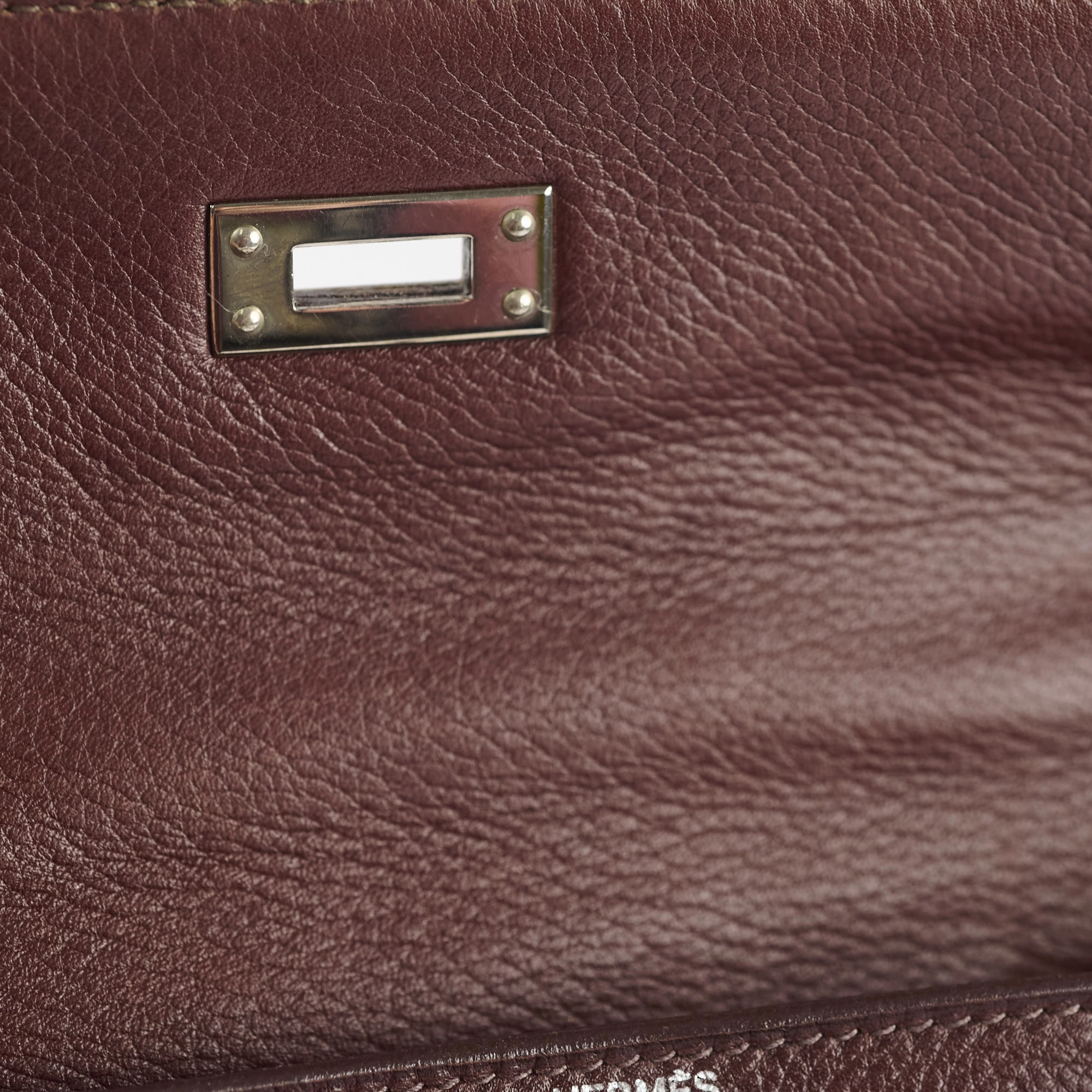 Hermes Kelly 25 Brown I Sqaure Stamp