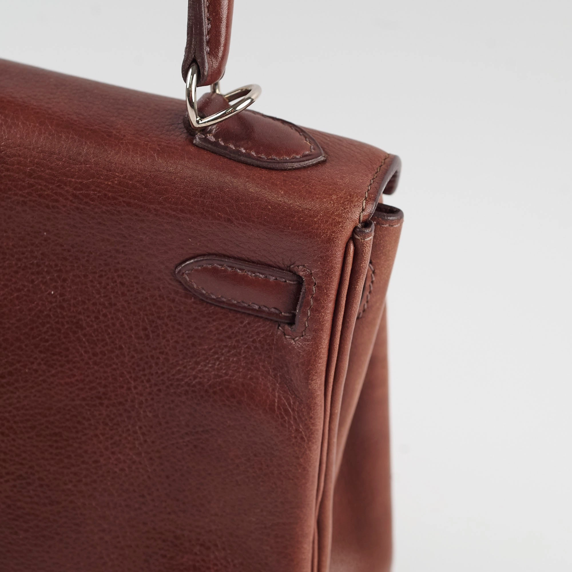 Hermes Kelly 25 Brown I Sqaure Stamp