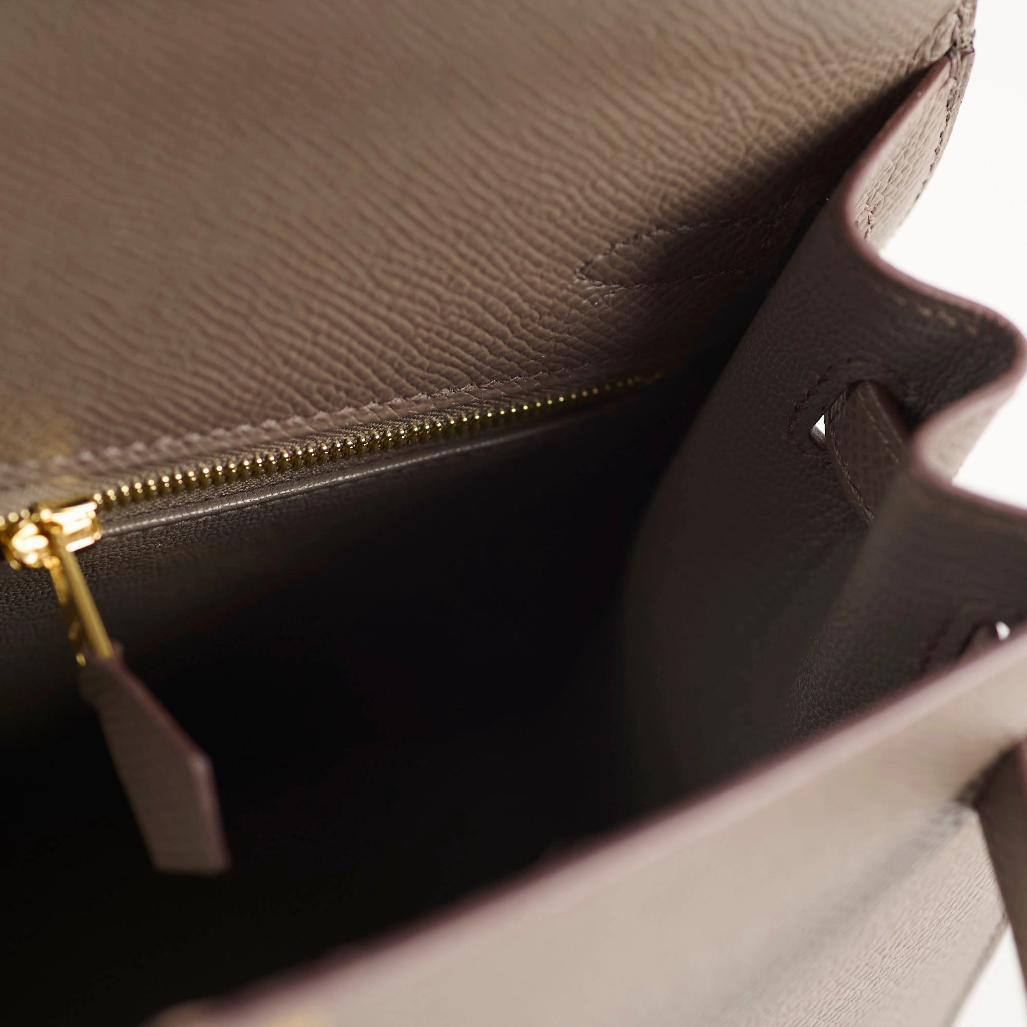 Hermes Kelly 25 Epsom GHW Etain Y Stamp