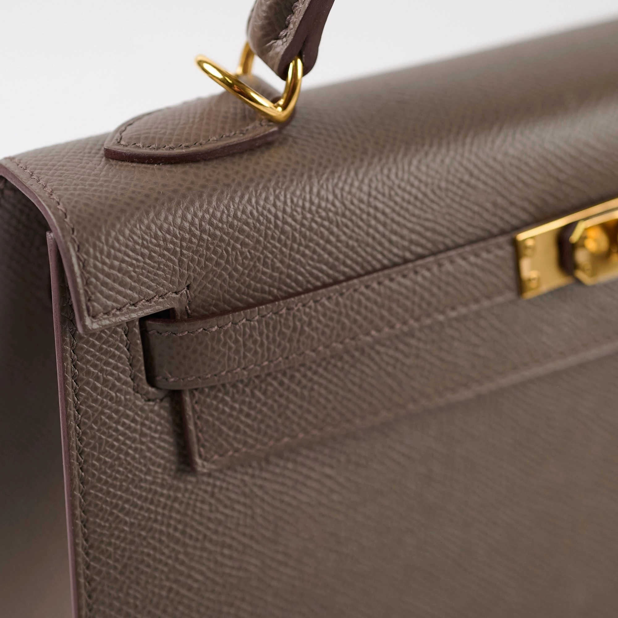 Hermes Kelly 25 Epsom GHW Etain Y Stamp