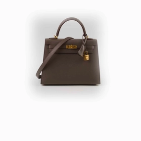 Hermes Kelly 25 Epsom GHW Etain Y Stamp